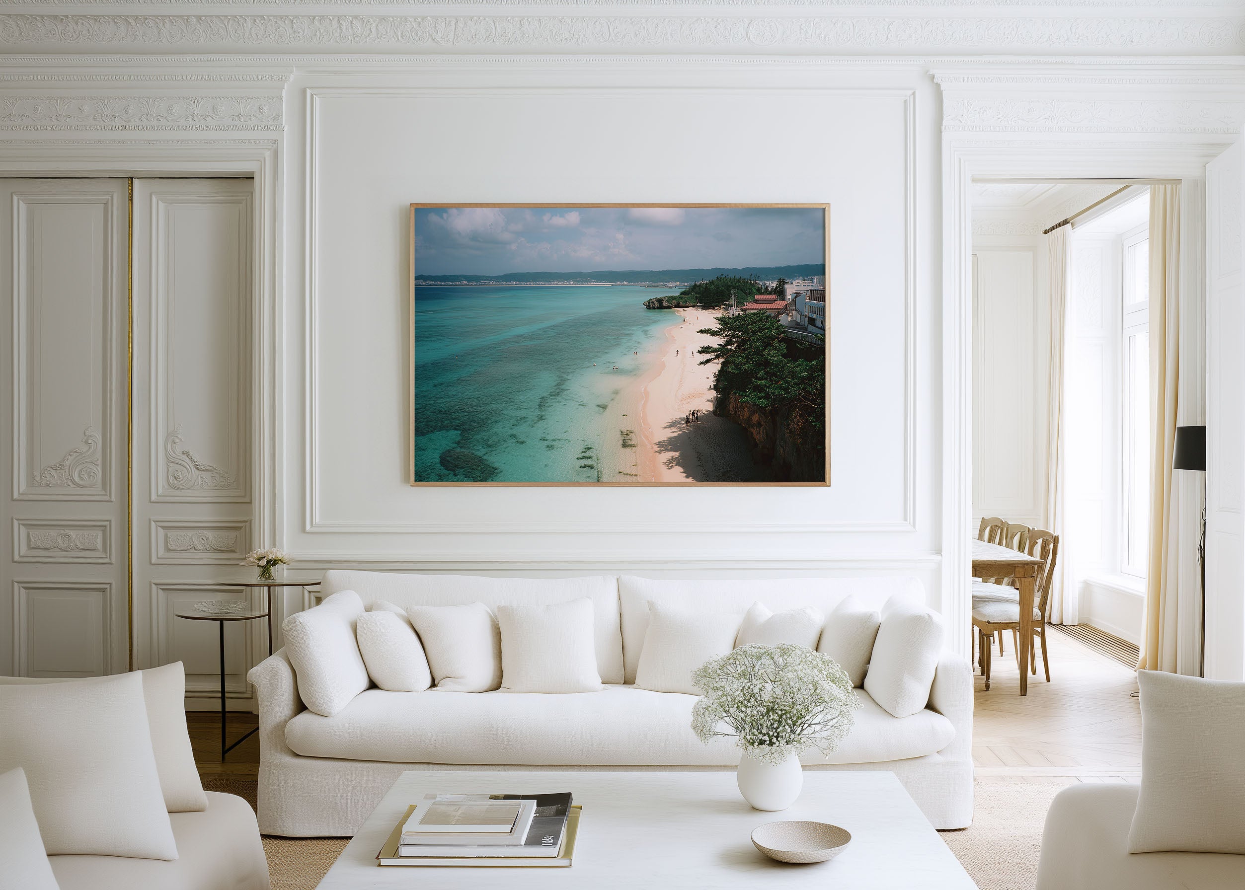 Okinawa Emerald Beach Japan Wall Art Print, Tropical Coastal Landscape