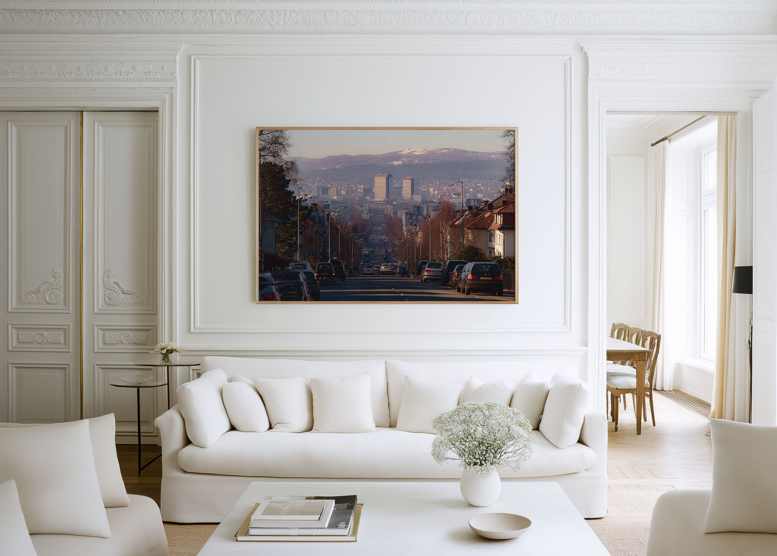 Oslo Barcode District Wall Art Print | Norway City Skyline
