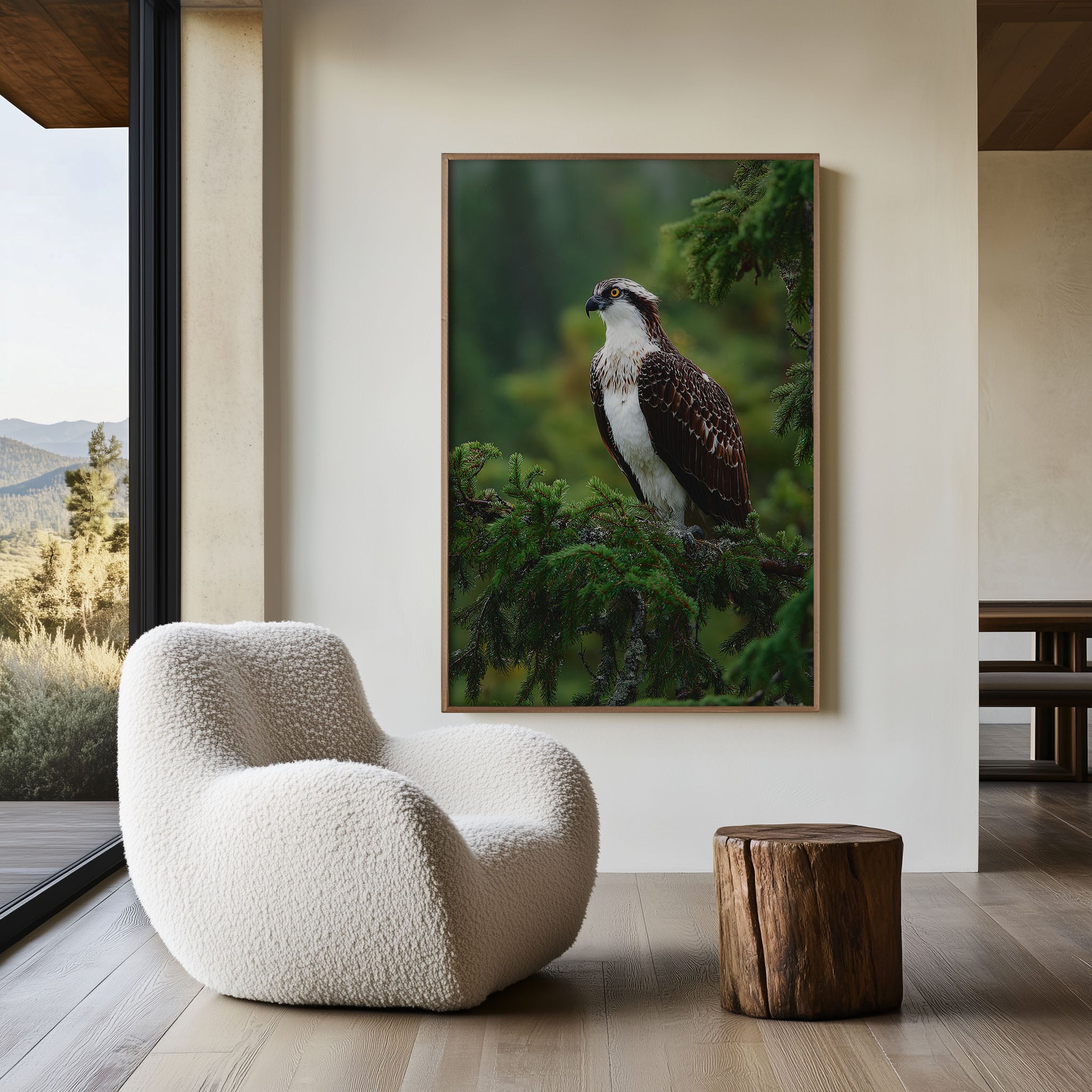 Osprey Bird Wall Art – Forest Wildlife Canvas Print, Nature Photography Wall Decor