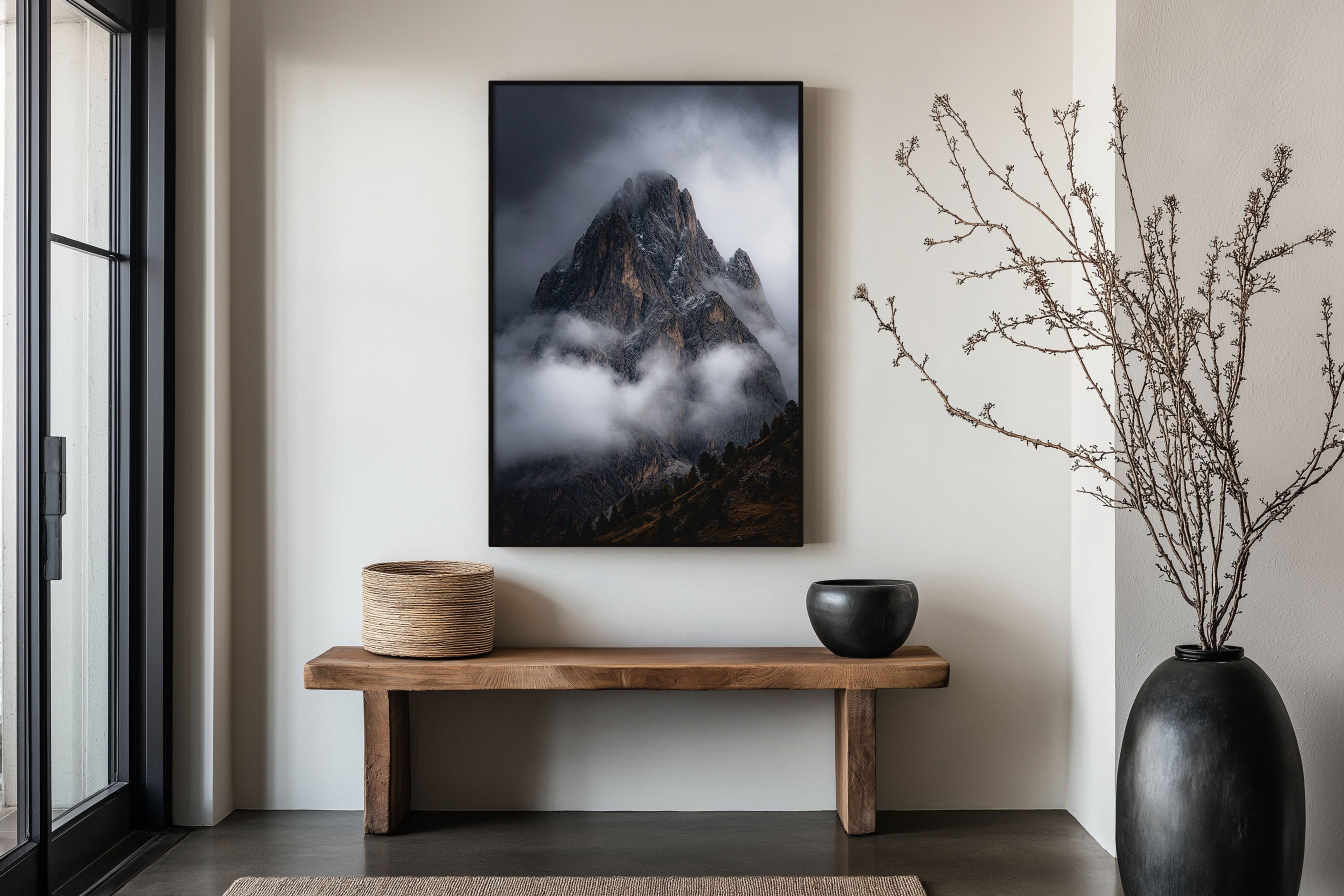 Pale di San Martino Dolomites Storm Print | Italian Alps Moody Mountain Wall Art | Dolomites Dramatic Cloud Peak Landscape Photography Poster