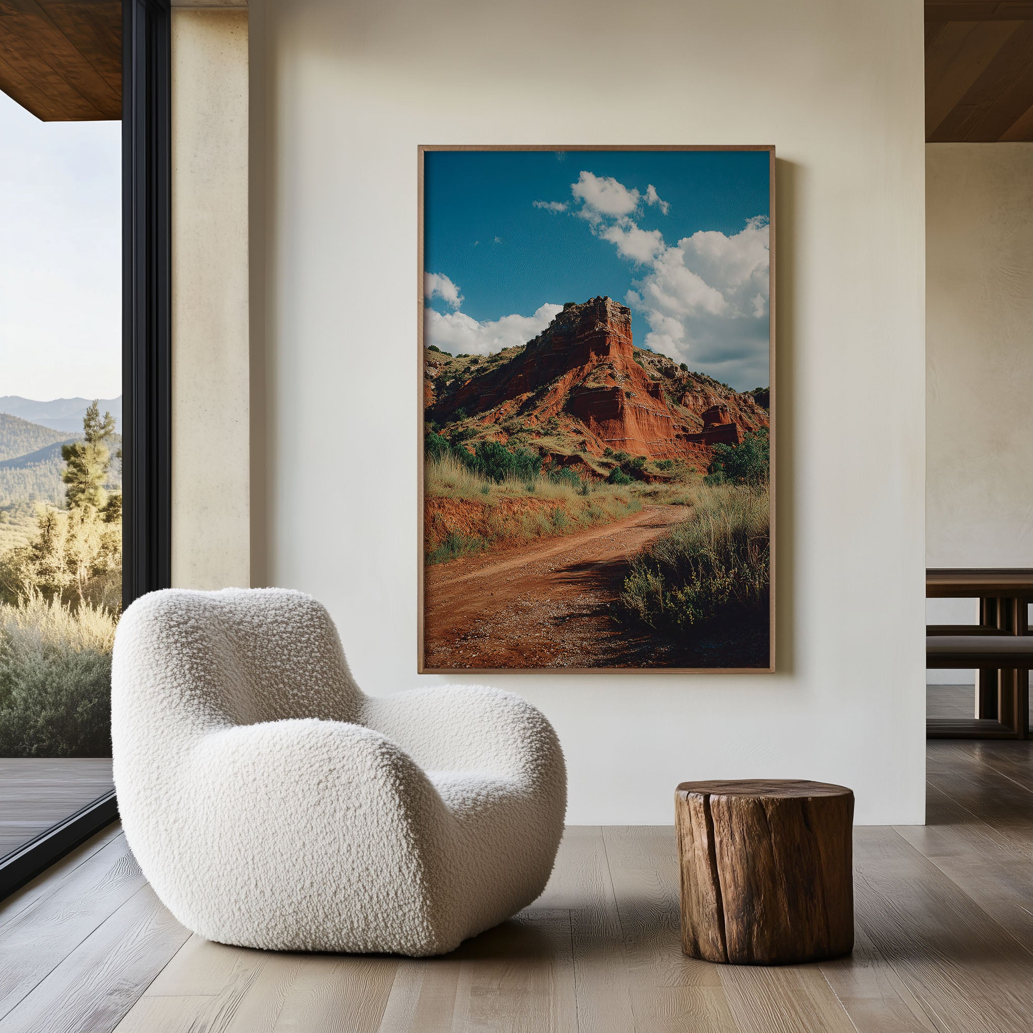 Palo Duro Canyon Wall Art Print – Texas Red Rock Landscape Canvas, Desert Mountain Photography, Rustic Nature Wall Decor