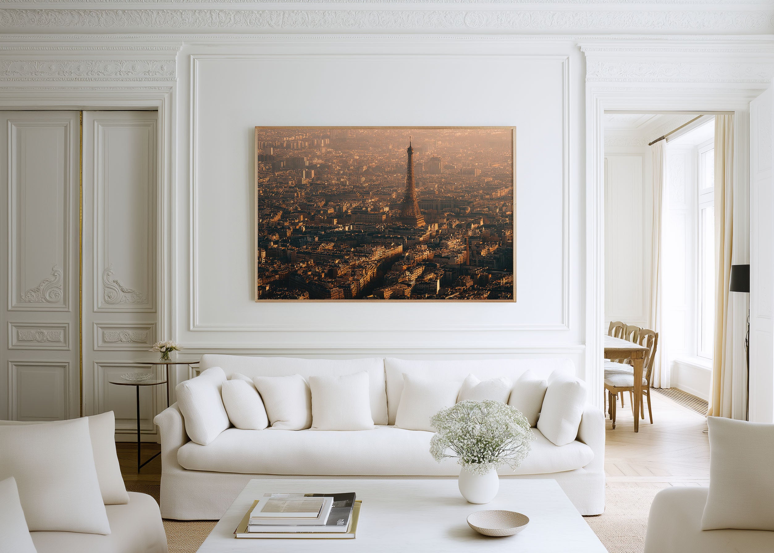 Paris Eiffel Tower Skyline Wall Art Print | France Cityscape Architecture Photography