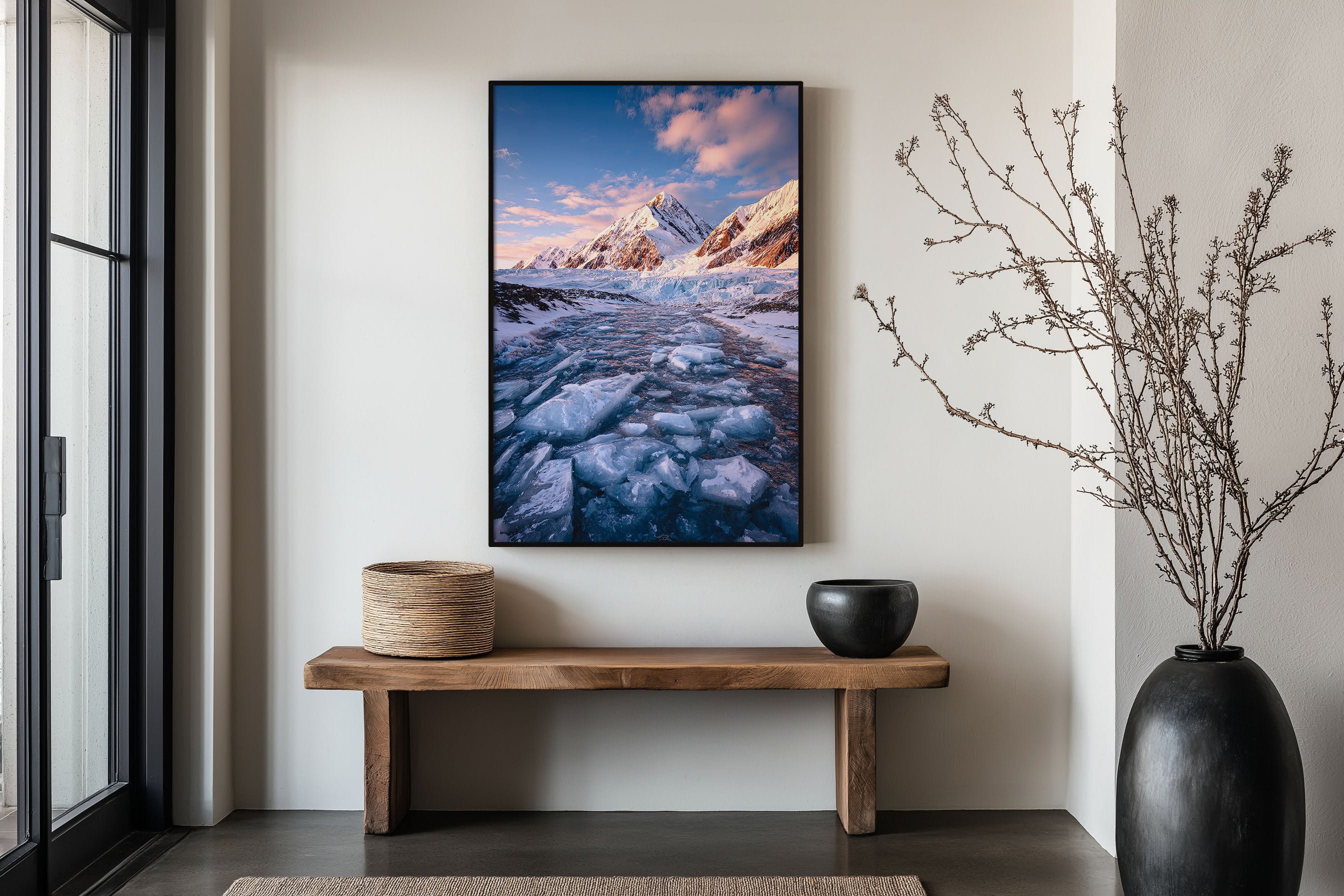 Parker Ridge Glacier Wall Art Print | Canadian Rockies Ice Field Photography | Alberta Winter Mountain Poster