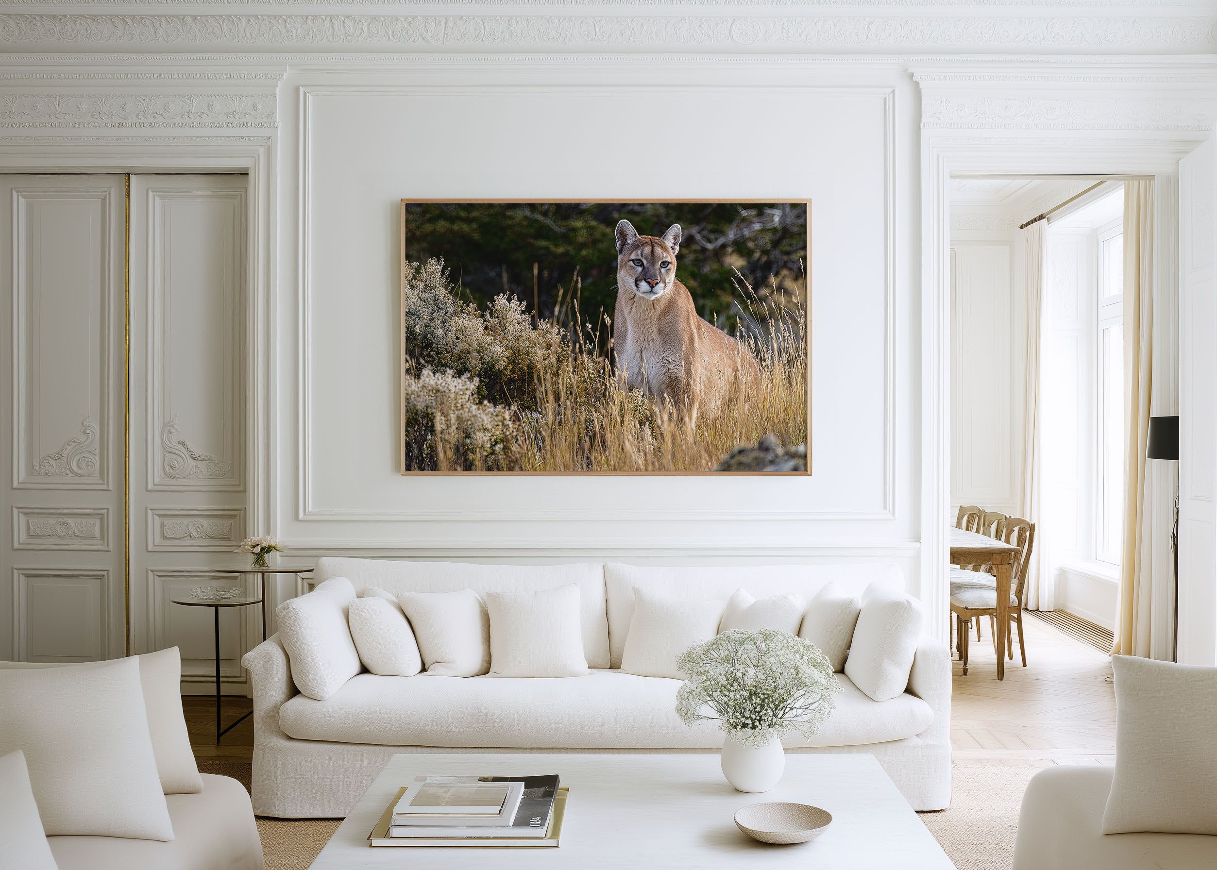 Puma Wall Art Print – Patagonia Mountain Wildlife