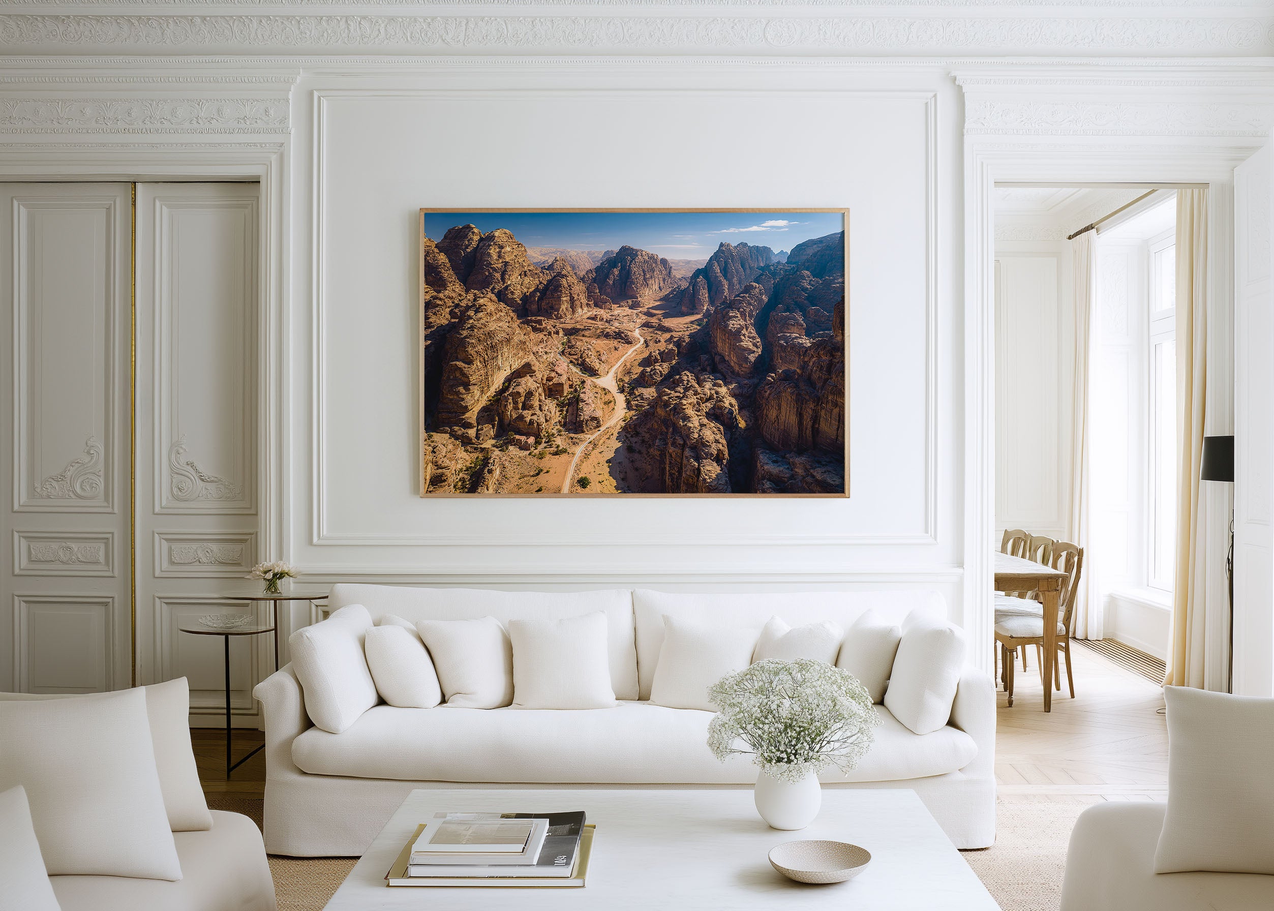 Petra Jordan Wall Art – Ancient Desert City Canyon Landscape Print