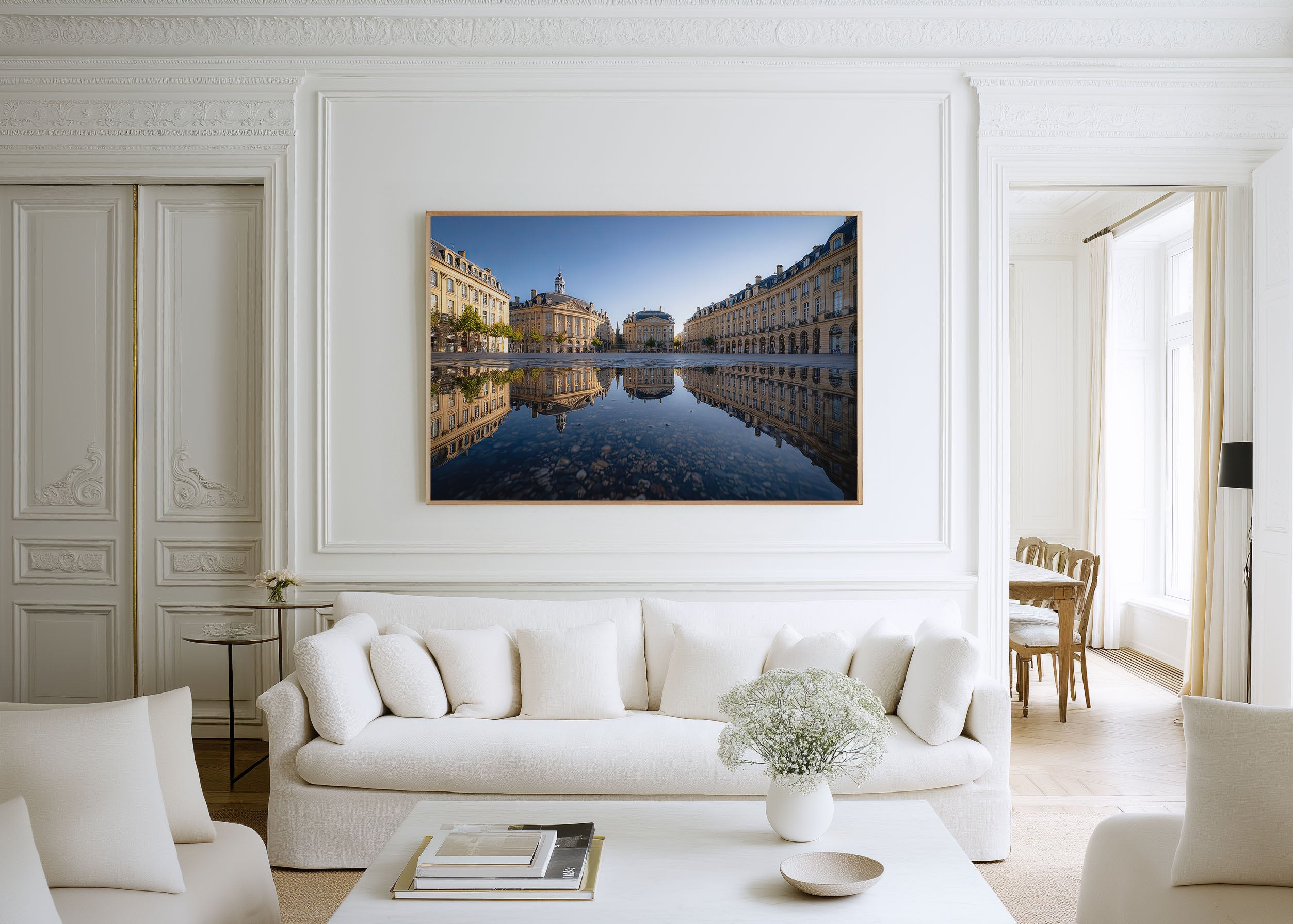 Place de la Bourse Bordeaux Wall Art Print – Water Mirror Reflection Canvas