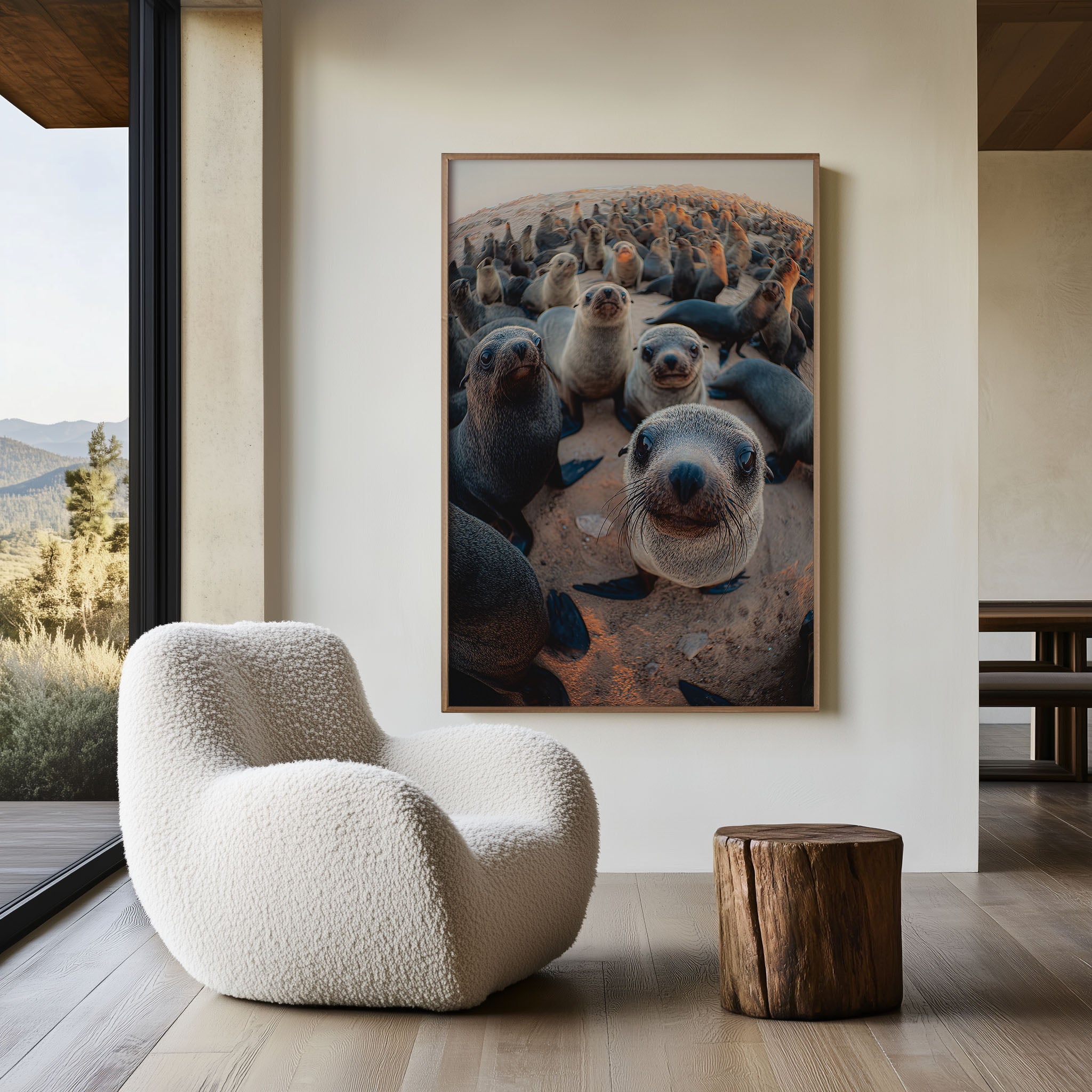Seal Wall Art Print – Playful Coastal Wildlife Canvas & Framed Ocean Animal Photography Decor