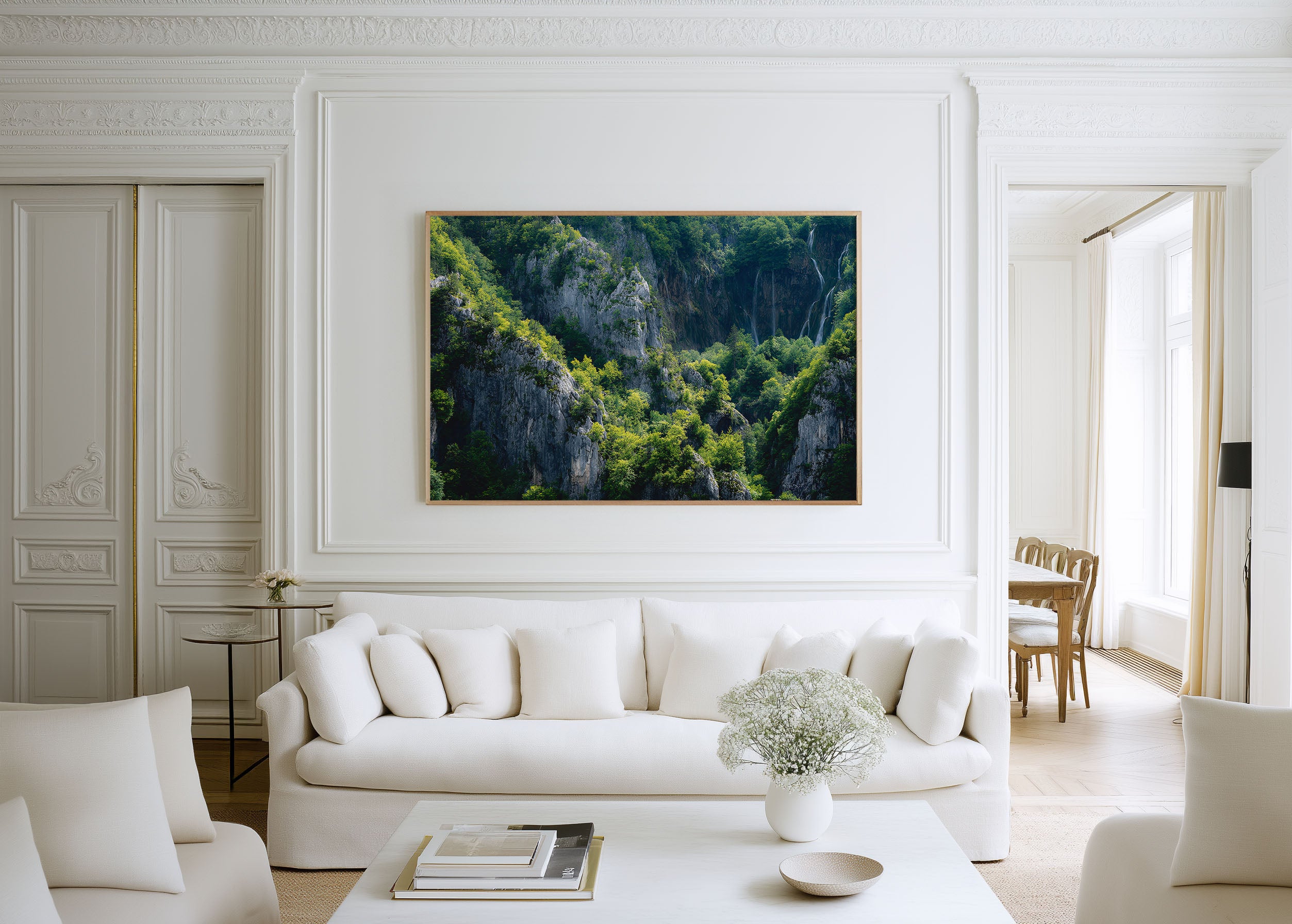 Plitvice Lakes National Park Wall Art – Croatia Waterfall Forest Landscape Print, Nature Photography Decor