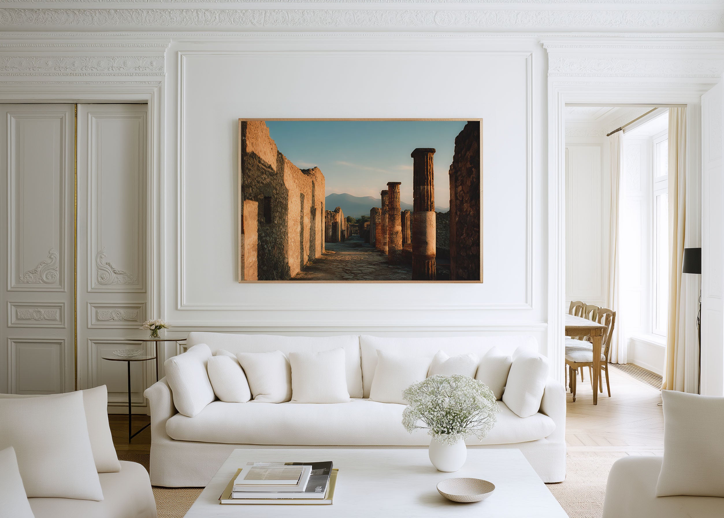 Pompeii Ruins Wall Art – Ancient Roman City Mount Vesuvius Italy