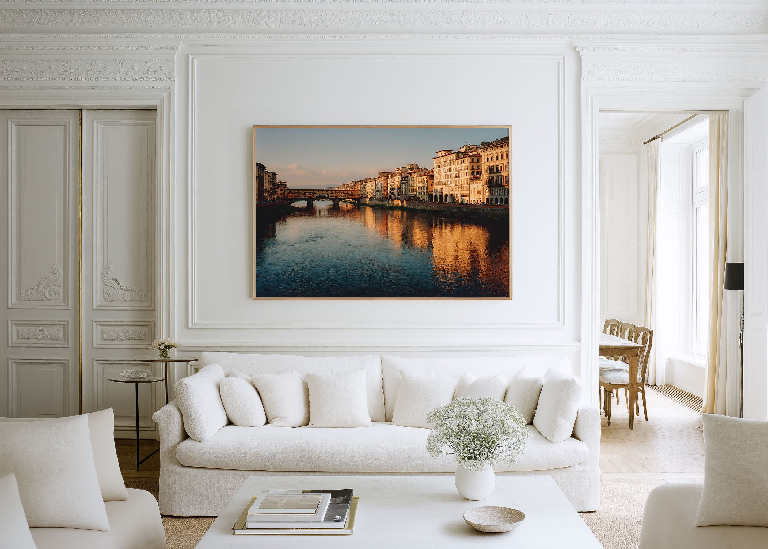 Ponte Vecchio Florence Wall Art – Arno River Historic Bridge Italy