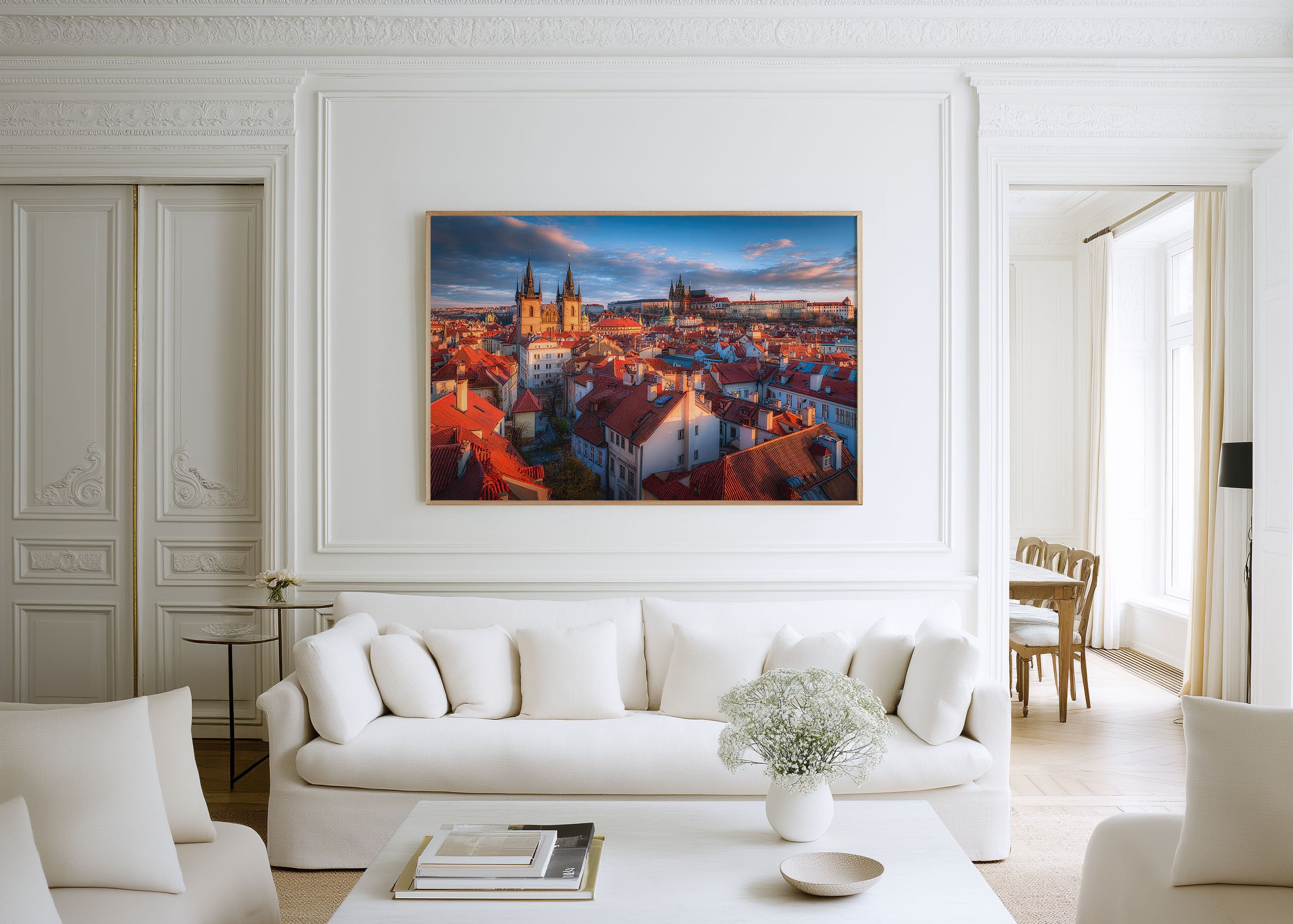 Prague Castle Sunset Print – Old Town Wall Art
