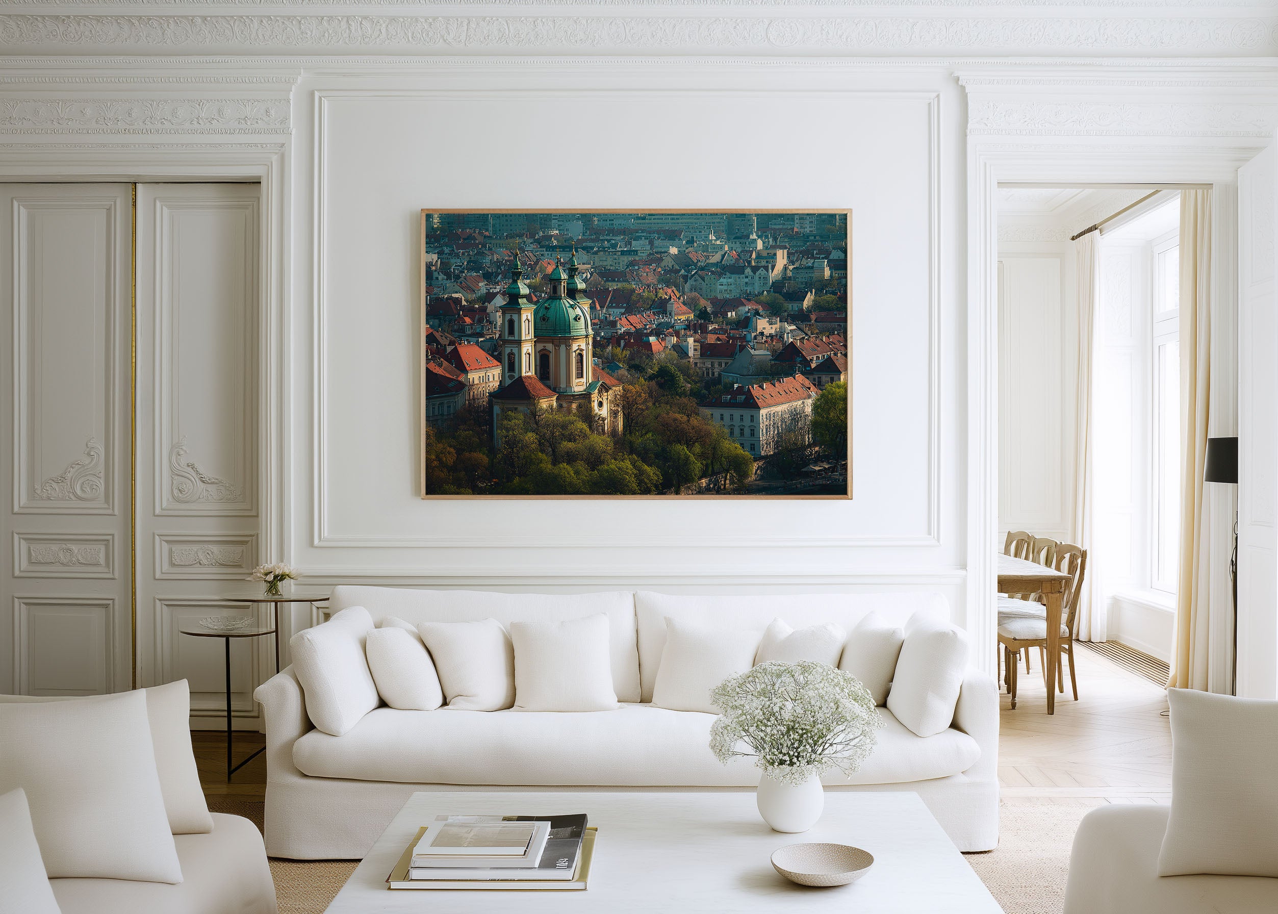 Prague Old Town Skyline Wall Art Print – Historic European City Architecture