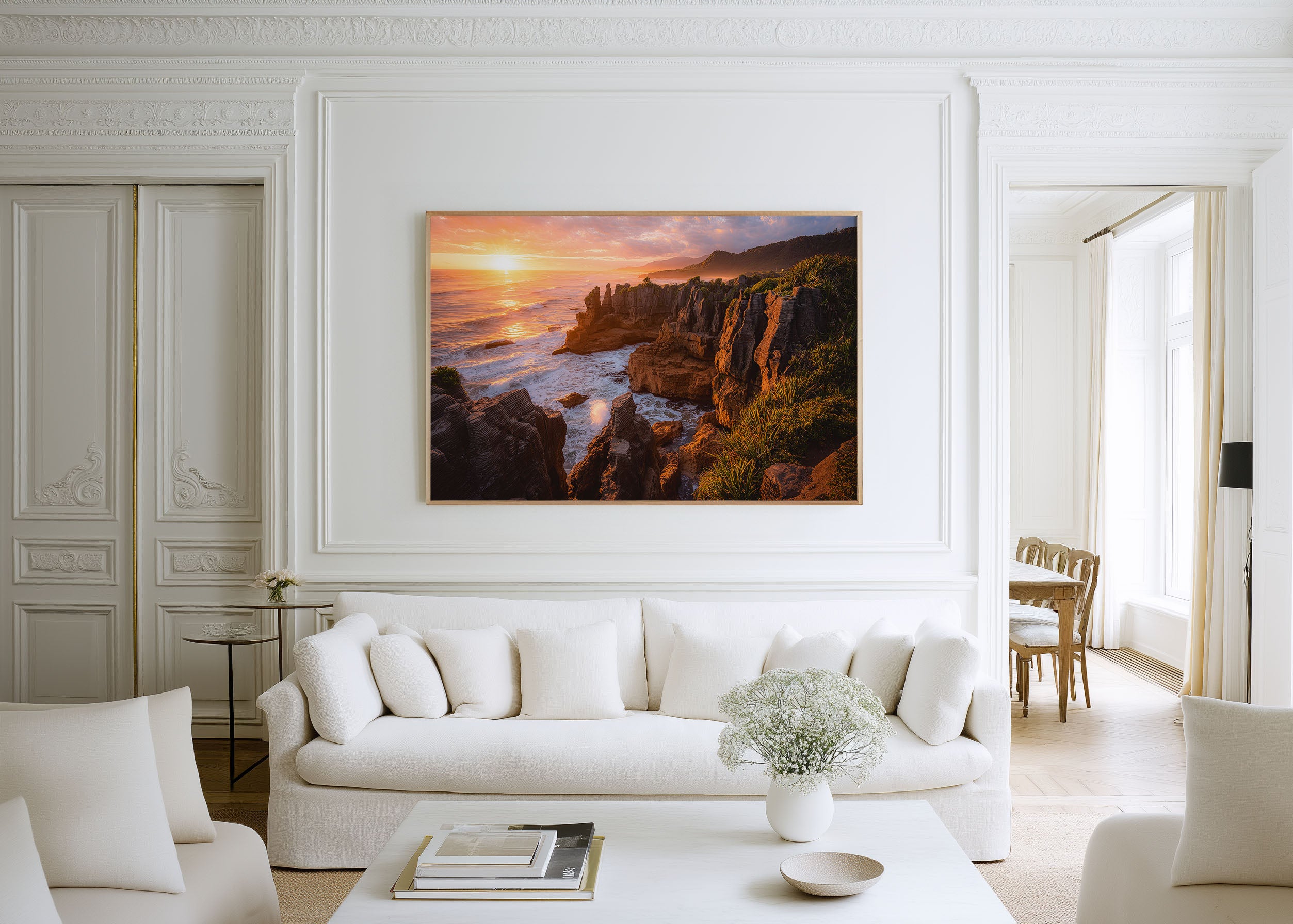 Punakaiki Pancake Rocks Wall Art Print | New Zealand West Coast Ocean Cliff Landscape