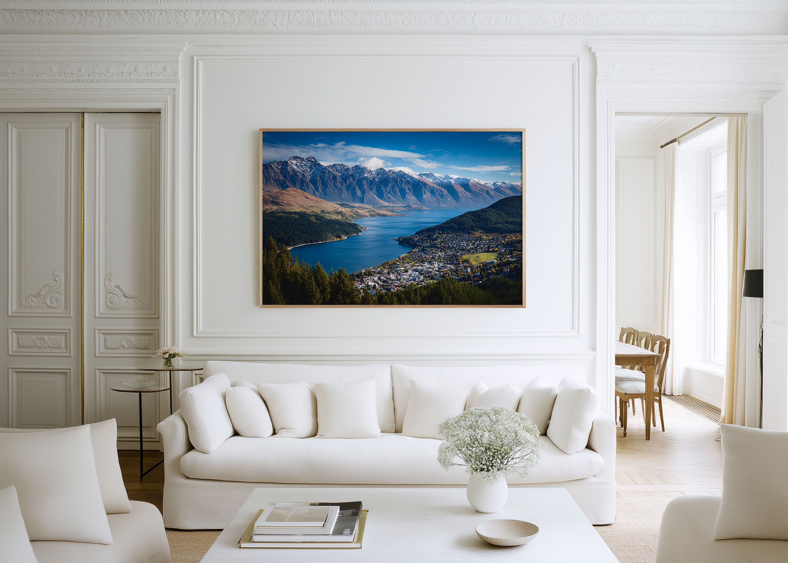 Queenstown New Zealand Wall Art Print – Lake Wakatipu Alpine Landscape