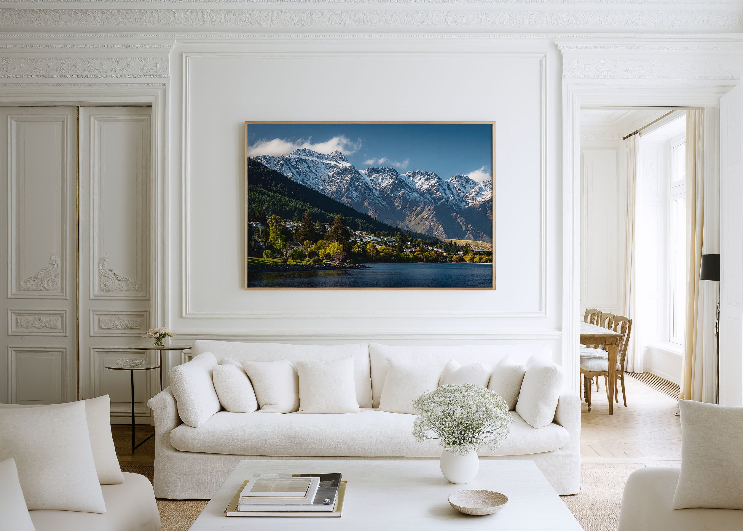 Queenstown New Zealand Wall Art Print | Lake Wakatipu Snowy Mountain Landscape Photography