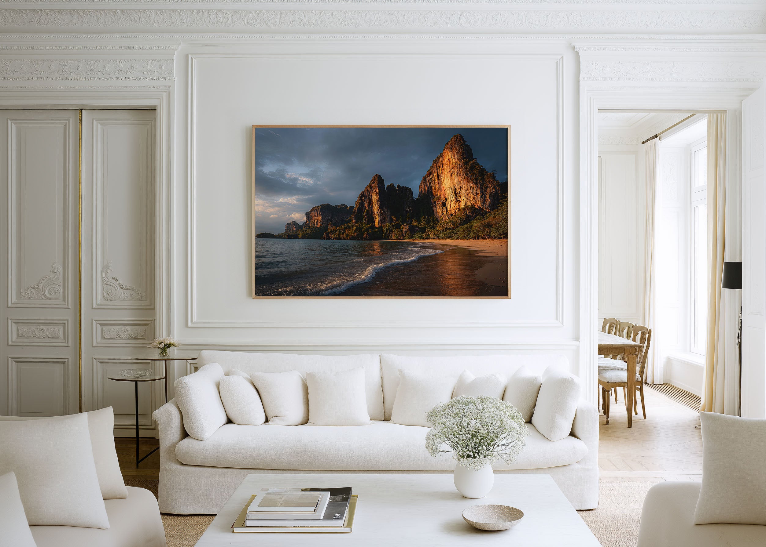 Railay Beach Sunset Print – Thailand Tropical Wall Art