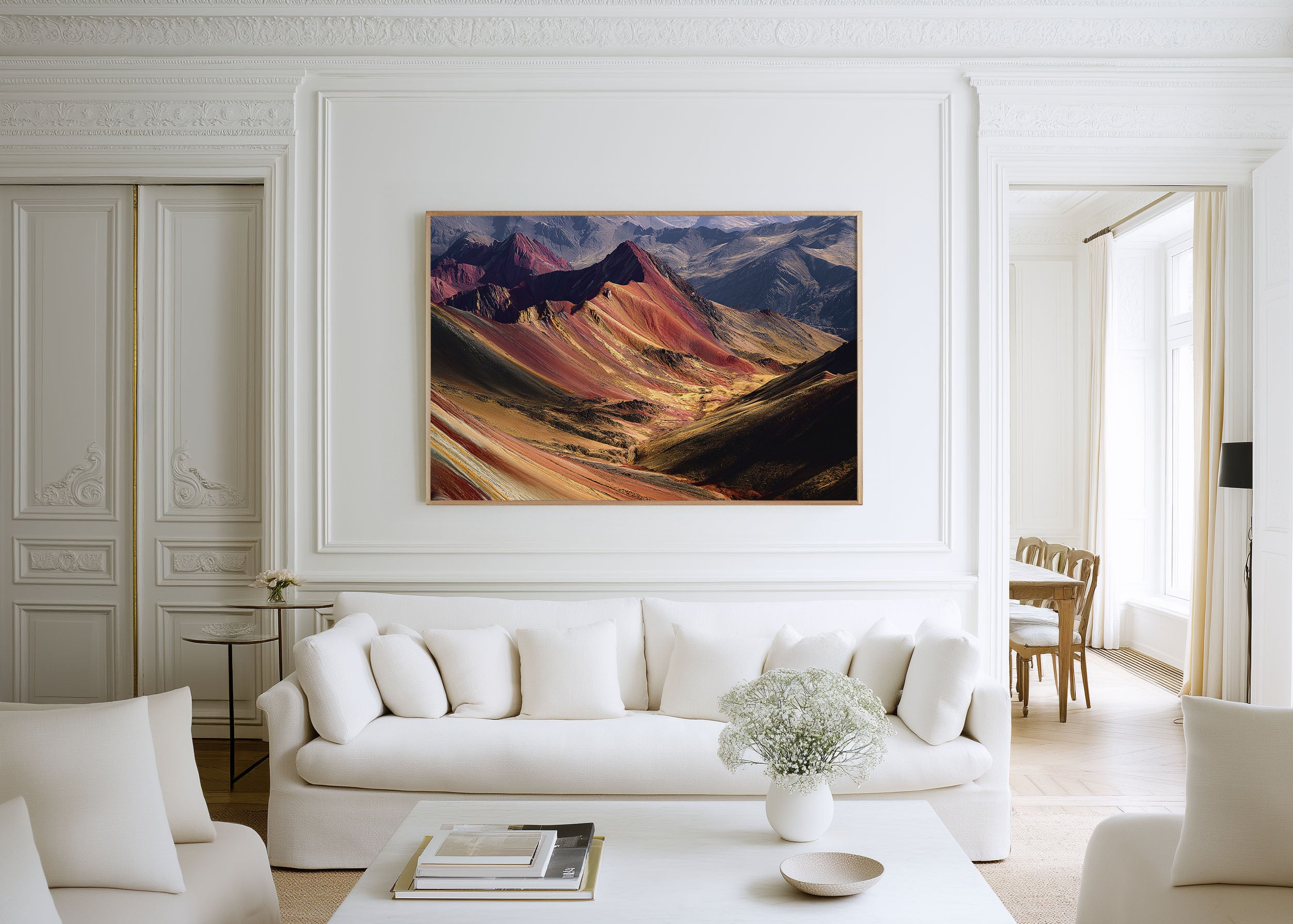 Rainbow Mountain Peru Wall Art Print | Vinicunca Andes Colorful Landscape