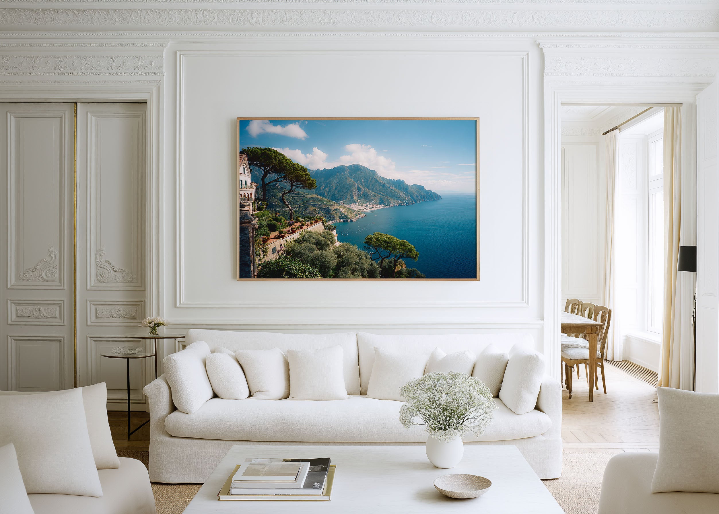 Ravello Amalfi Coast Scenic Wall Art – Italy Coastal Landscape View