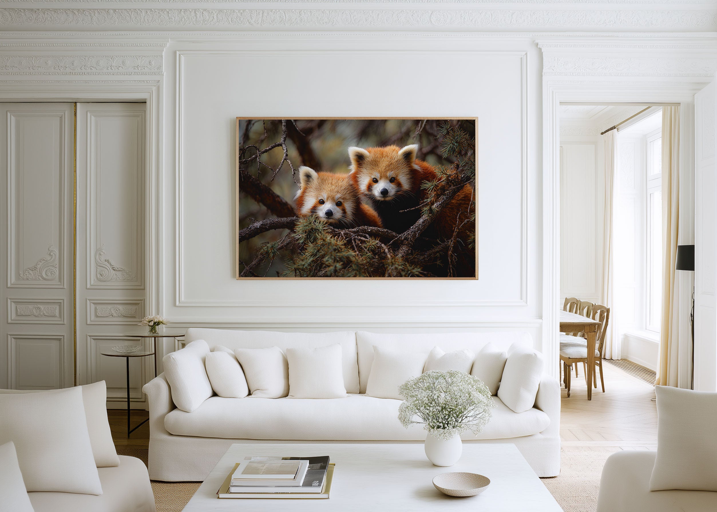 Red Panda Wall Art Print – Forest Wildlife Canvas Decor