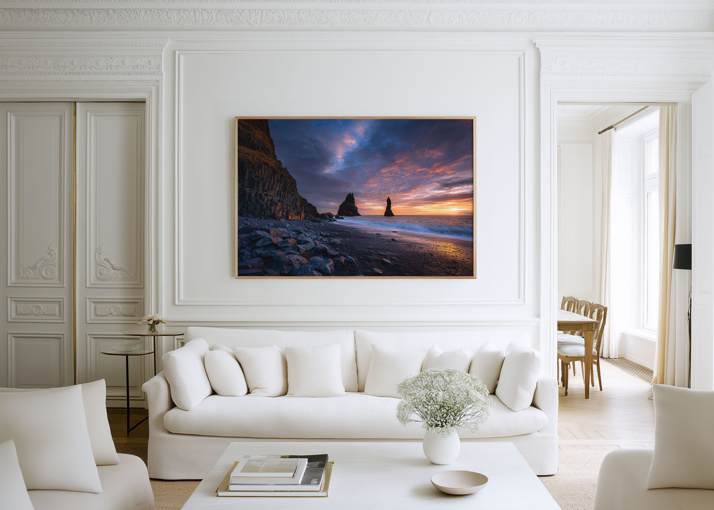 Reynisfjara Black Sand Beach Print – Iceland Wall Art