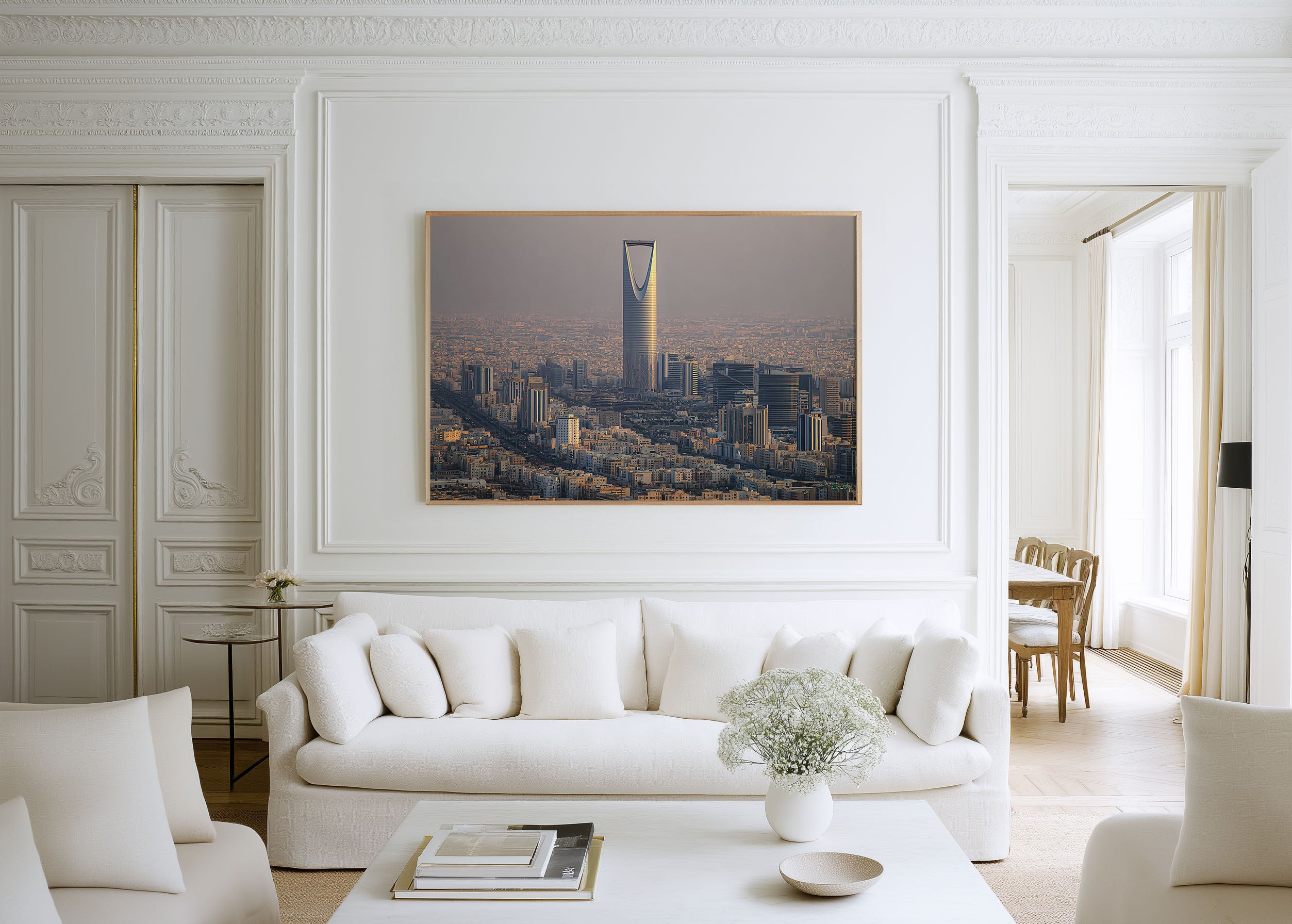 Riyadh Skyline Wall Art Print | Kingdom Centre Tower Saudi Arabia Cityscape Photography