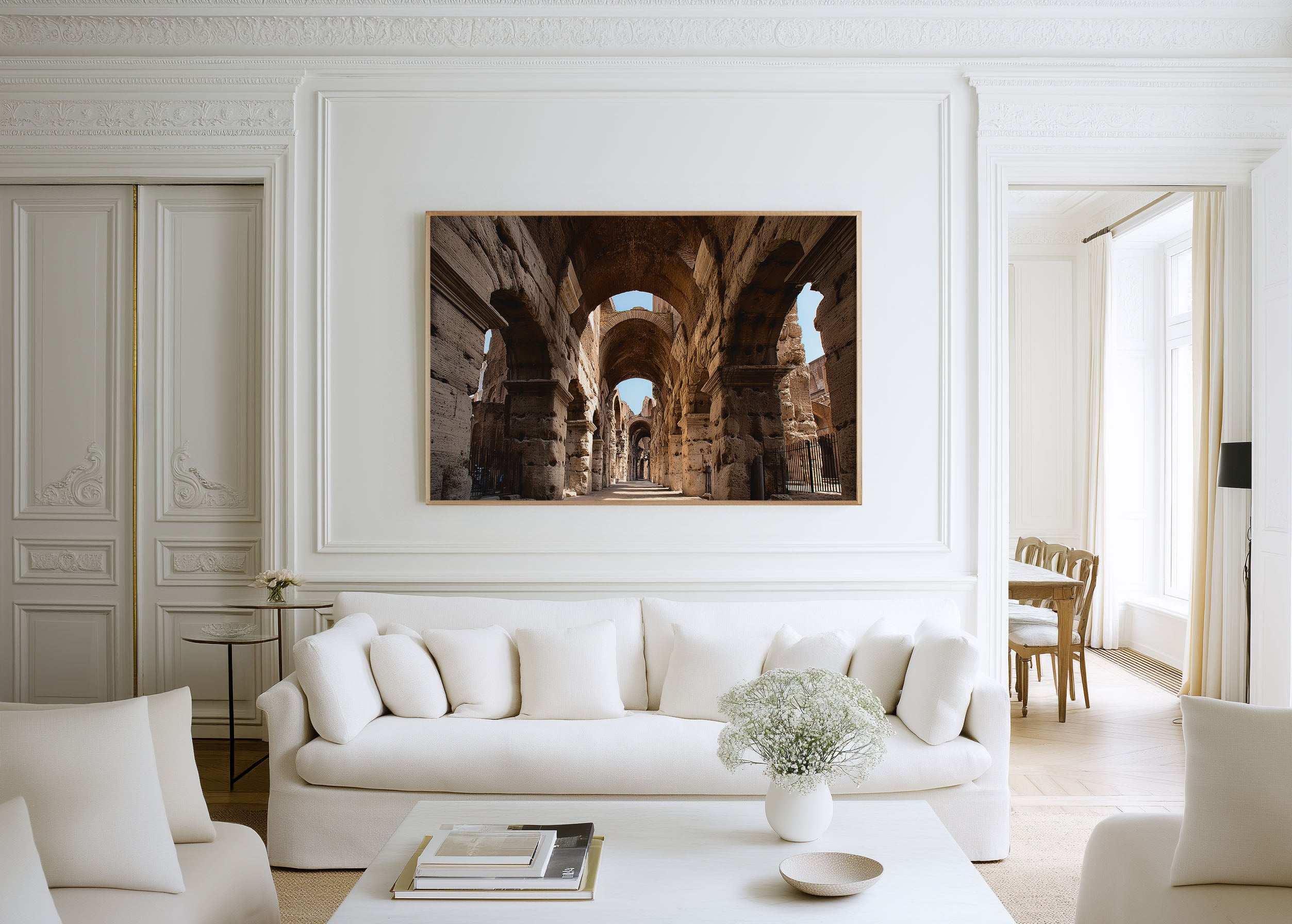 Rome Colosseum Interior Print – Ancient Architecture Wall Art