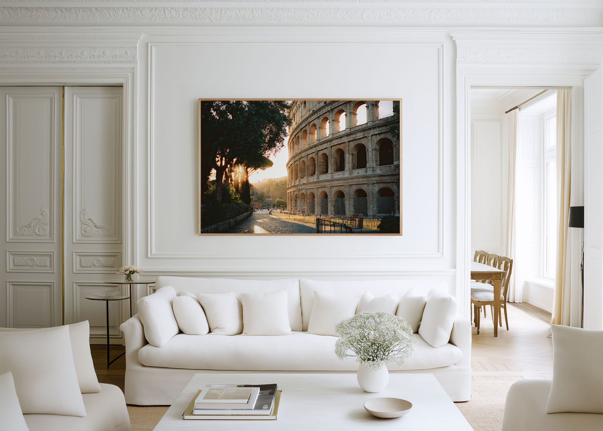Rome Colosseum Wall Art – Historic Roman Architecture Sunrise Italy