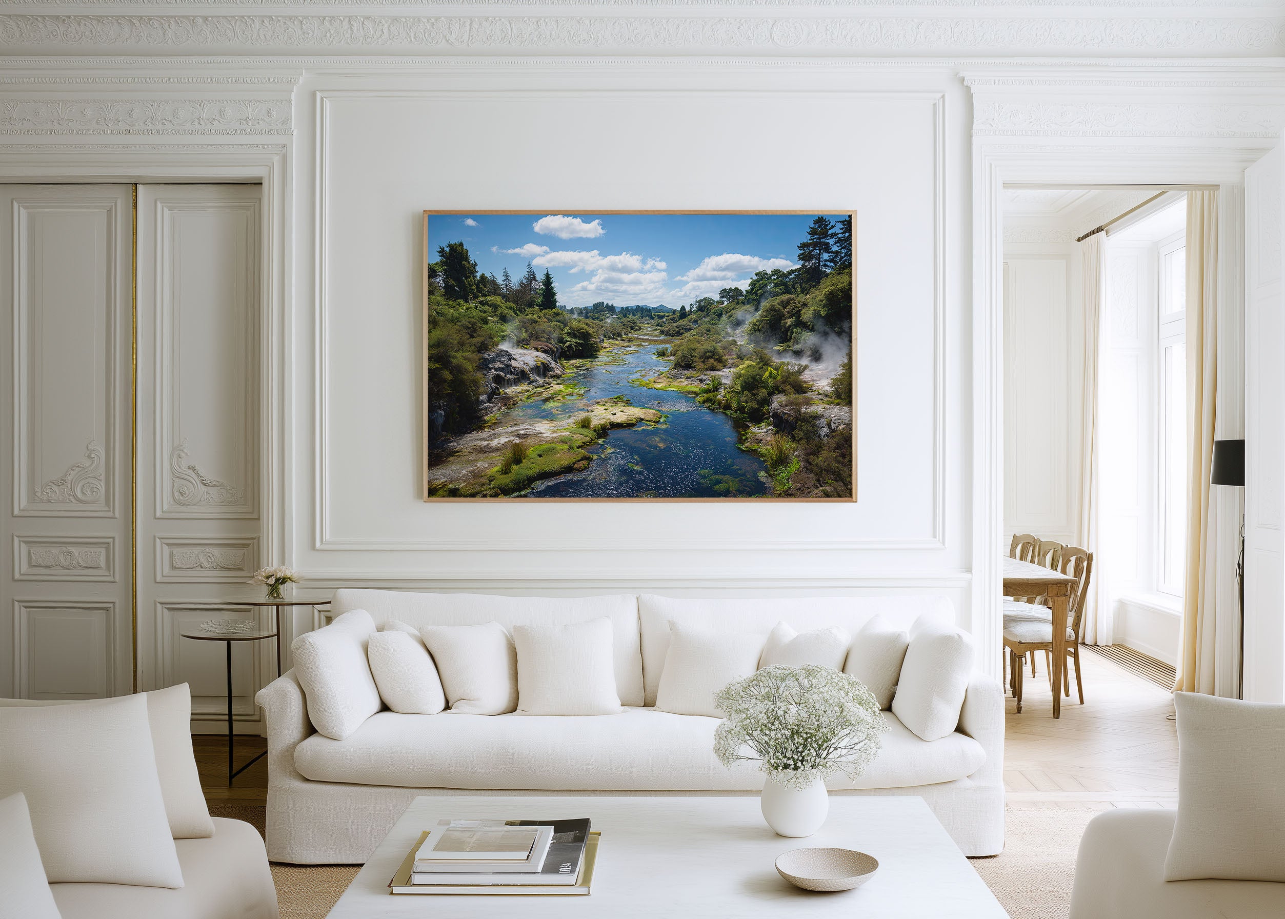 Rotorua Geothermal Valley Wall Art Print | New Zealand Thermal Landscape Nature Photography