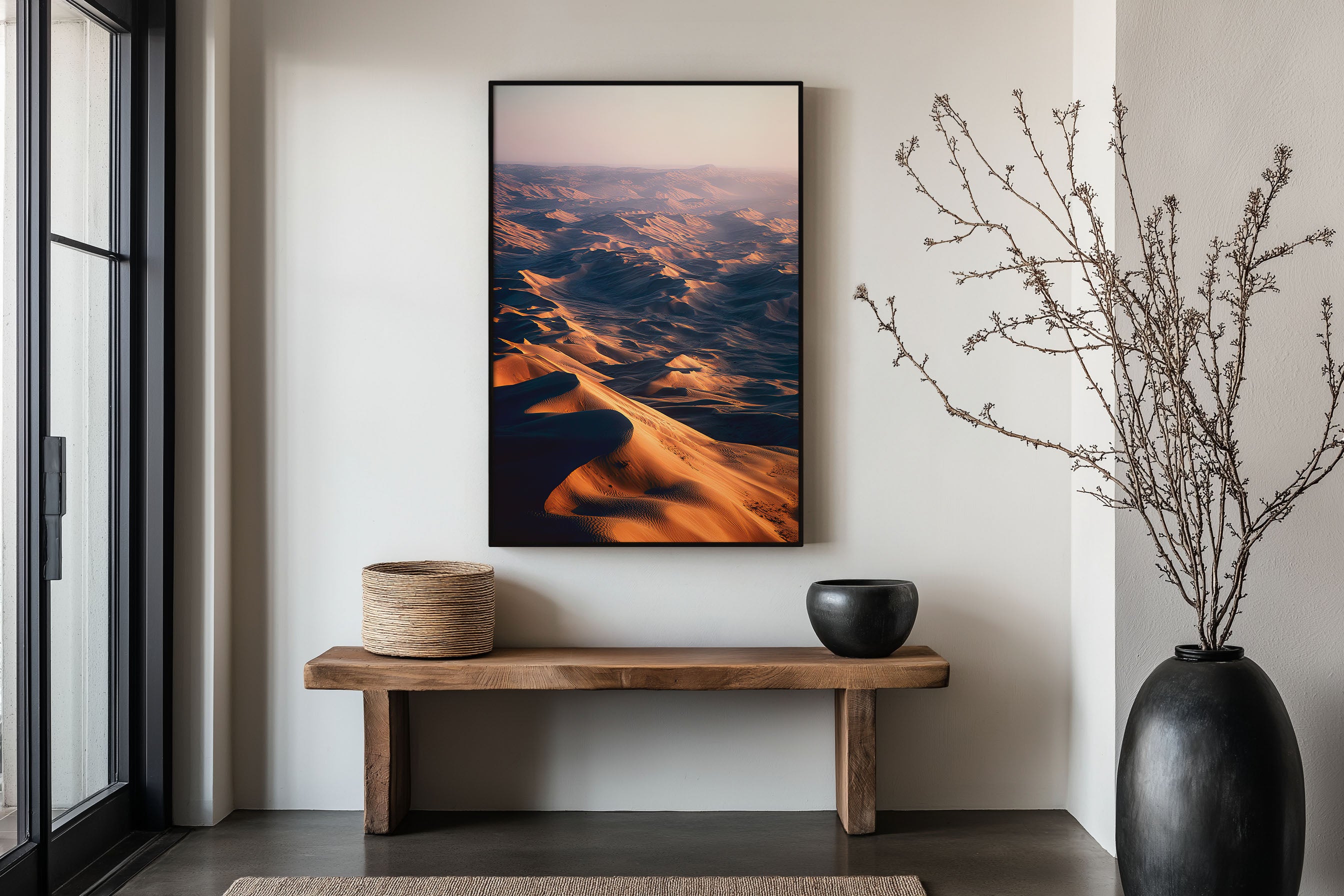 Rub al Khali Desert Wall Art Print | Empty Quarter Arabia Aerial Sand Dunes Photography | Middle East Landscape Poster
