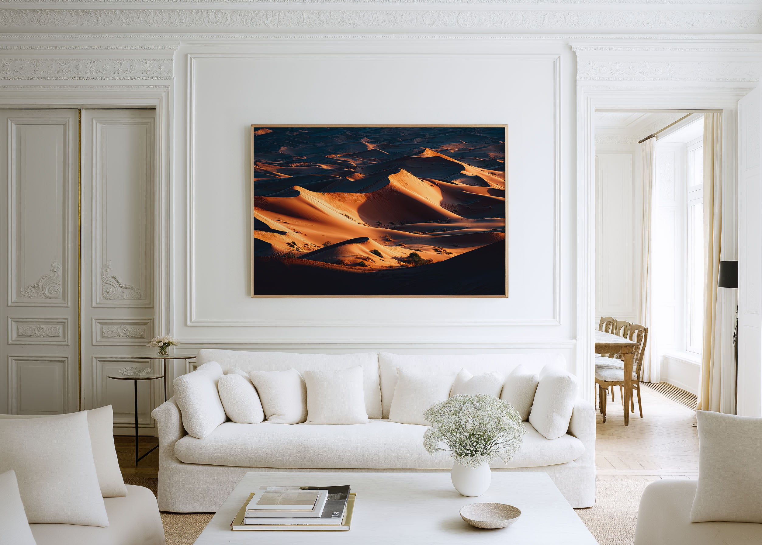 Sahara Desert Sand Dunes Wall Art Print | Morocco Golden Desert Landscape Photography