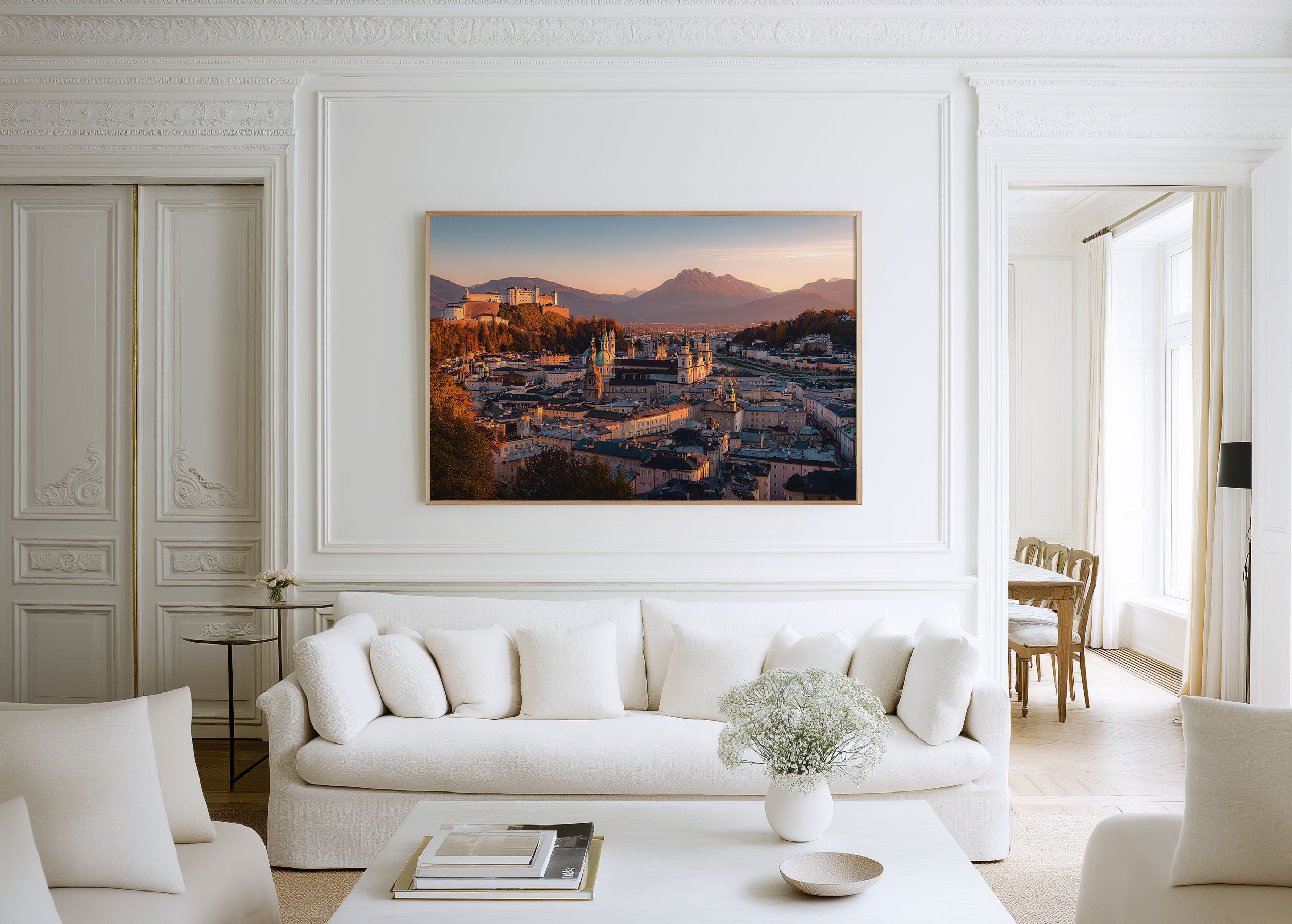 Salzburg Old Town Sunset Print – Austria Wall Art