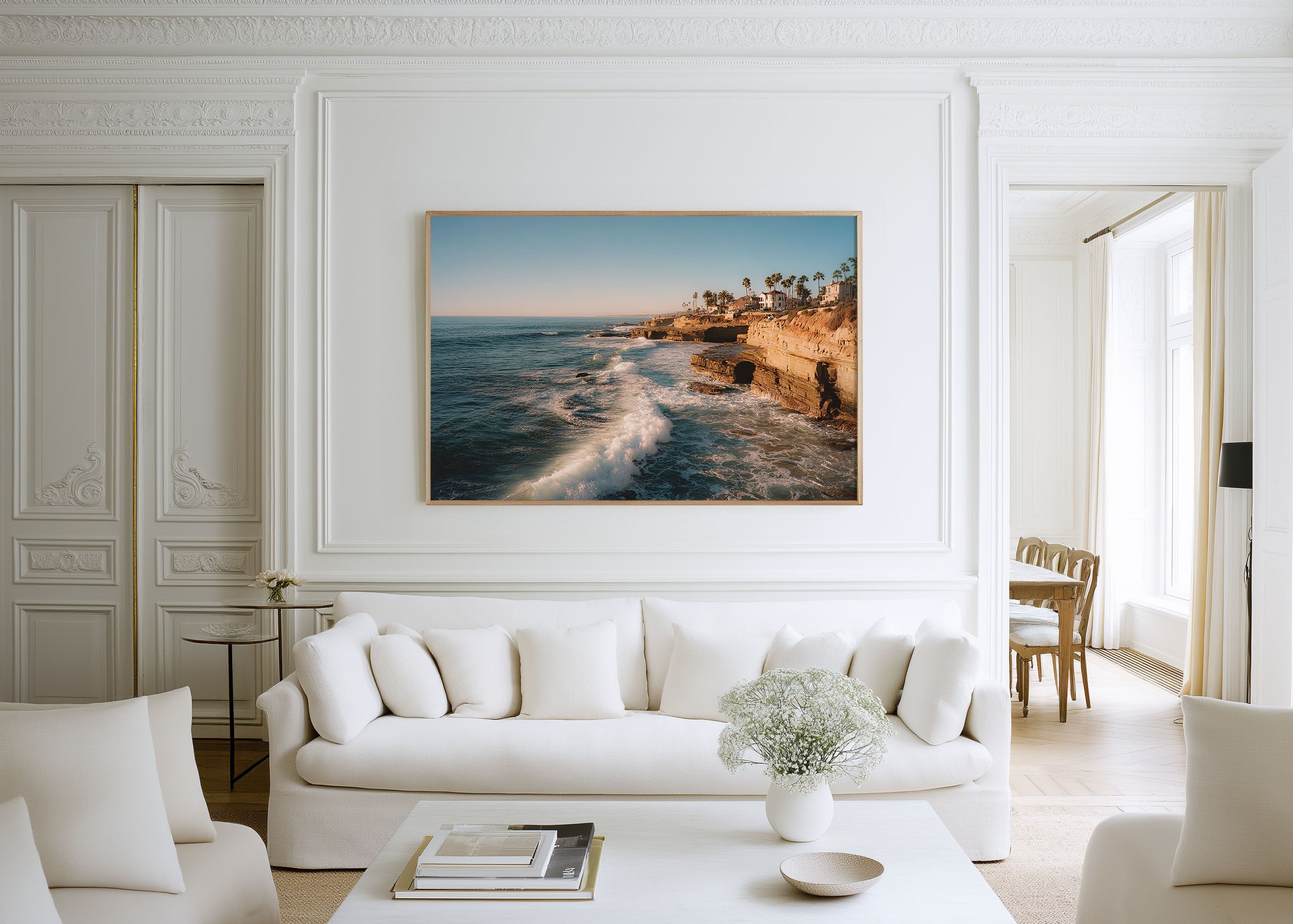 San Diego Coastal Cliffs Sunset Wall Art Print