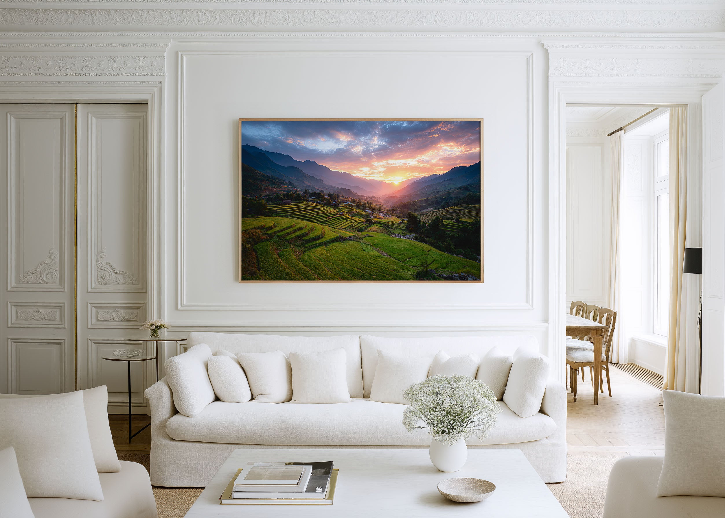 Sapa Rice Terraces Sunrise Print – Vietnam Wall Art