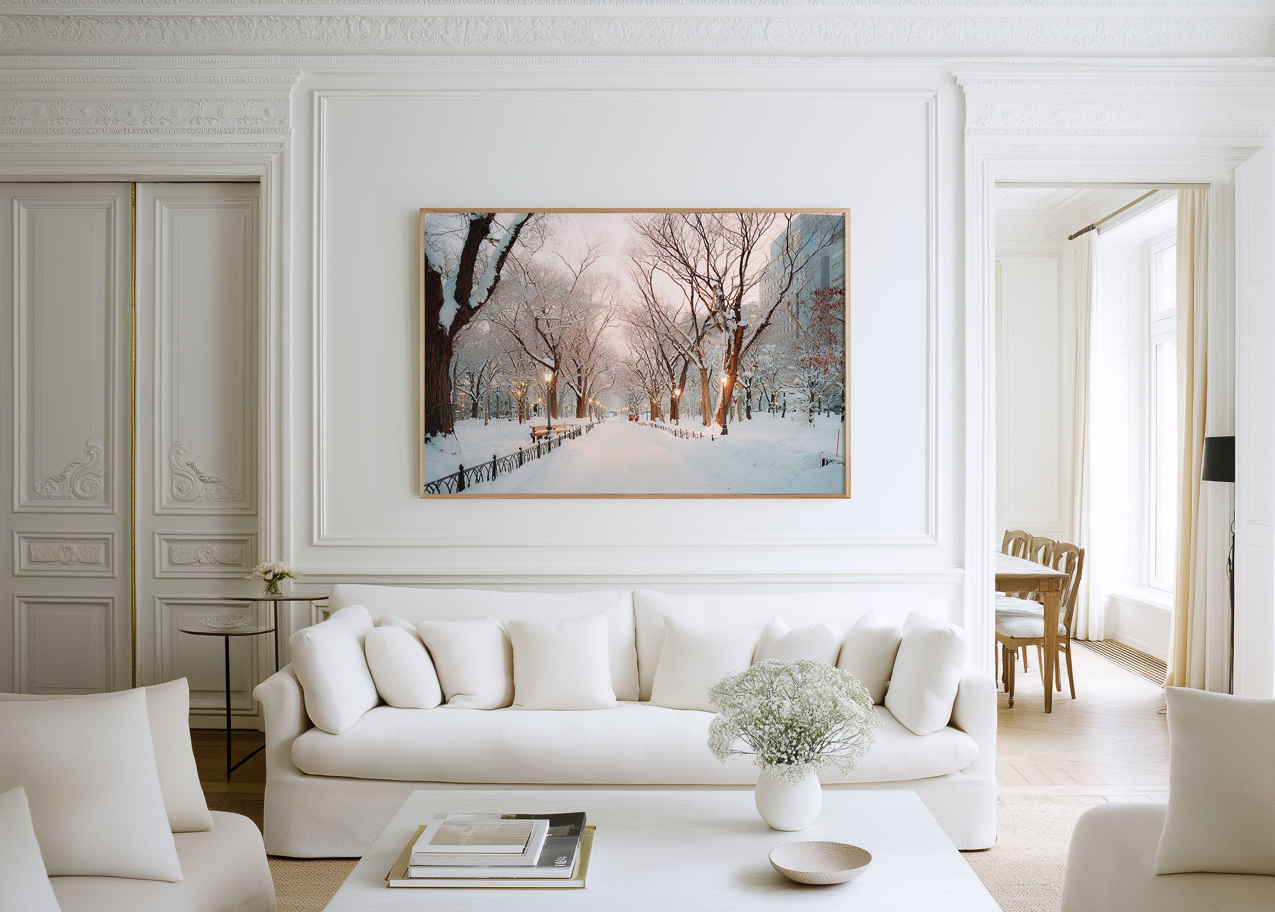 Sapporo Odori Park Winter Wall Art Print, Japan Snow Landscape