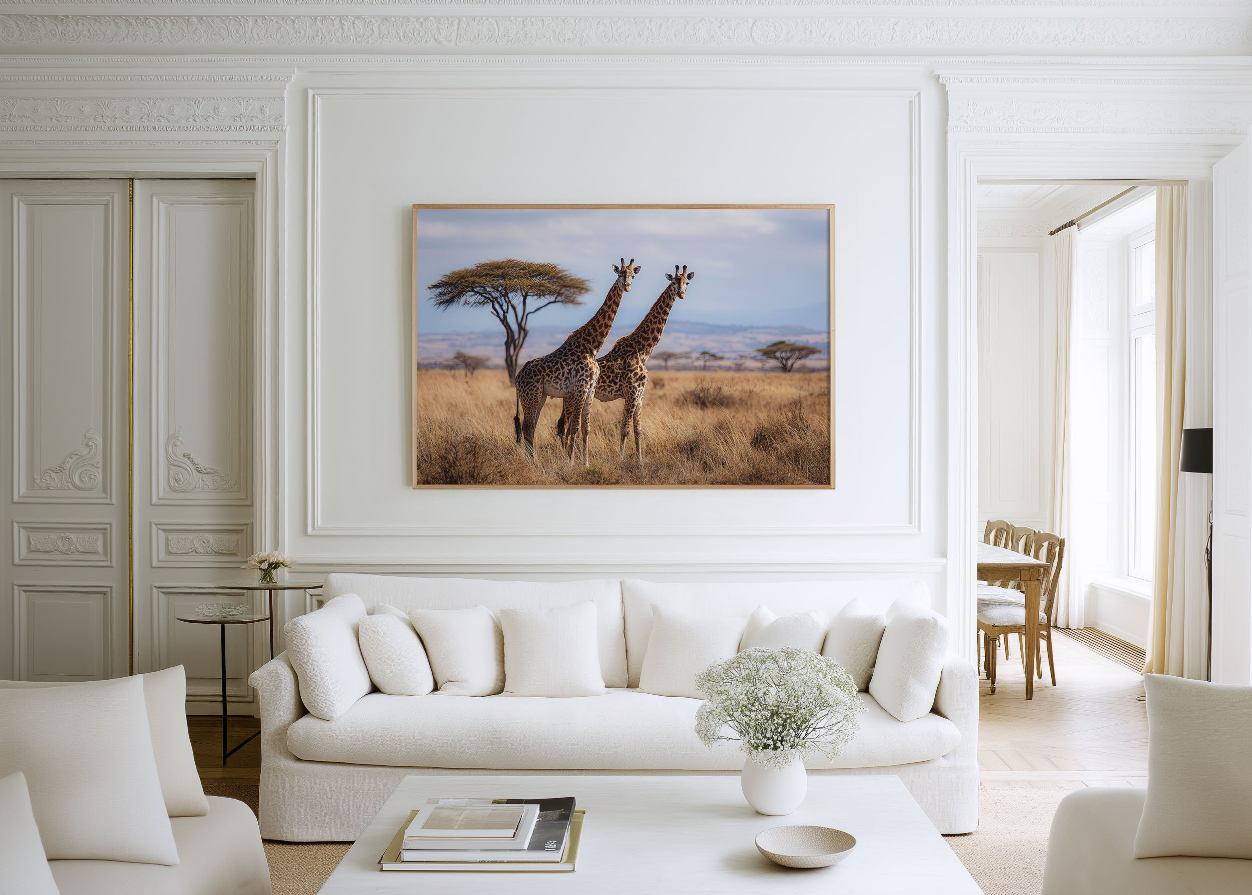 Savannah Elegance – Serengeti Giraffes Wall Art Print
