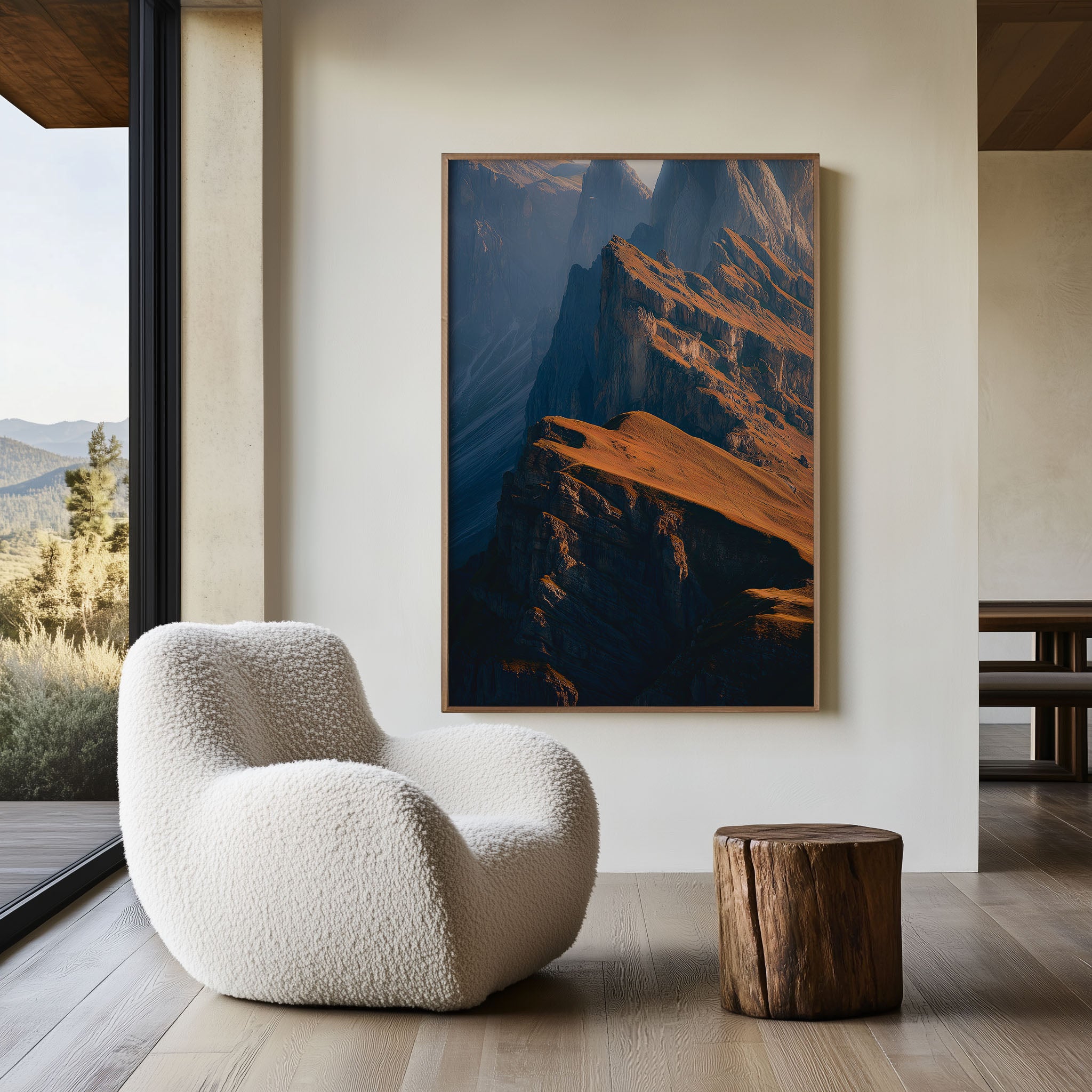 Seceda Dolomites Sunrise Ridge Wall Art | Italian Alps Golden Hour Mountain Landscape Print | Dramatic Europe Travel Photography