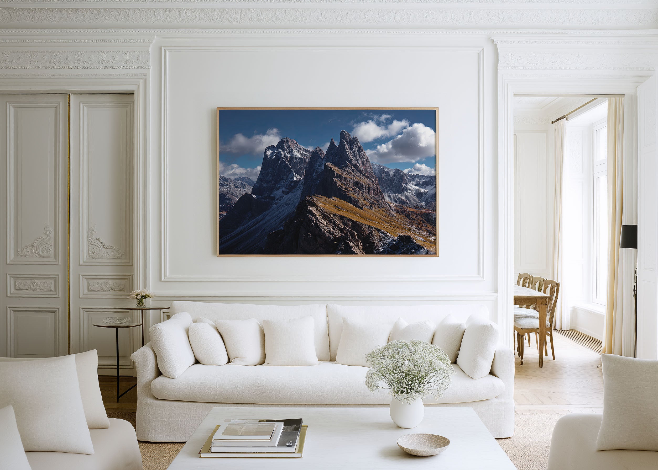 Seceda Peaks Dolomites Wall Art – Dramatic Italian Alpine Mountain Print