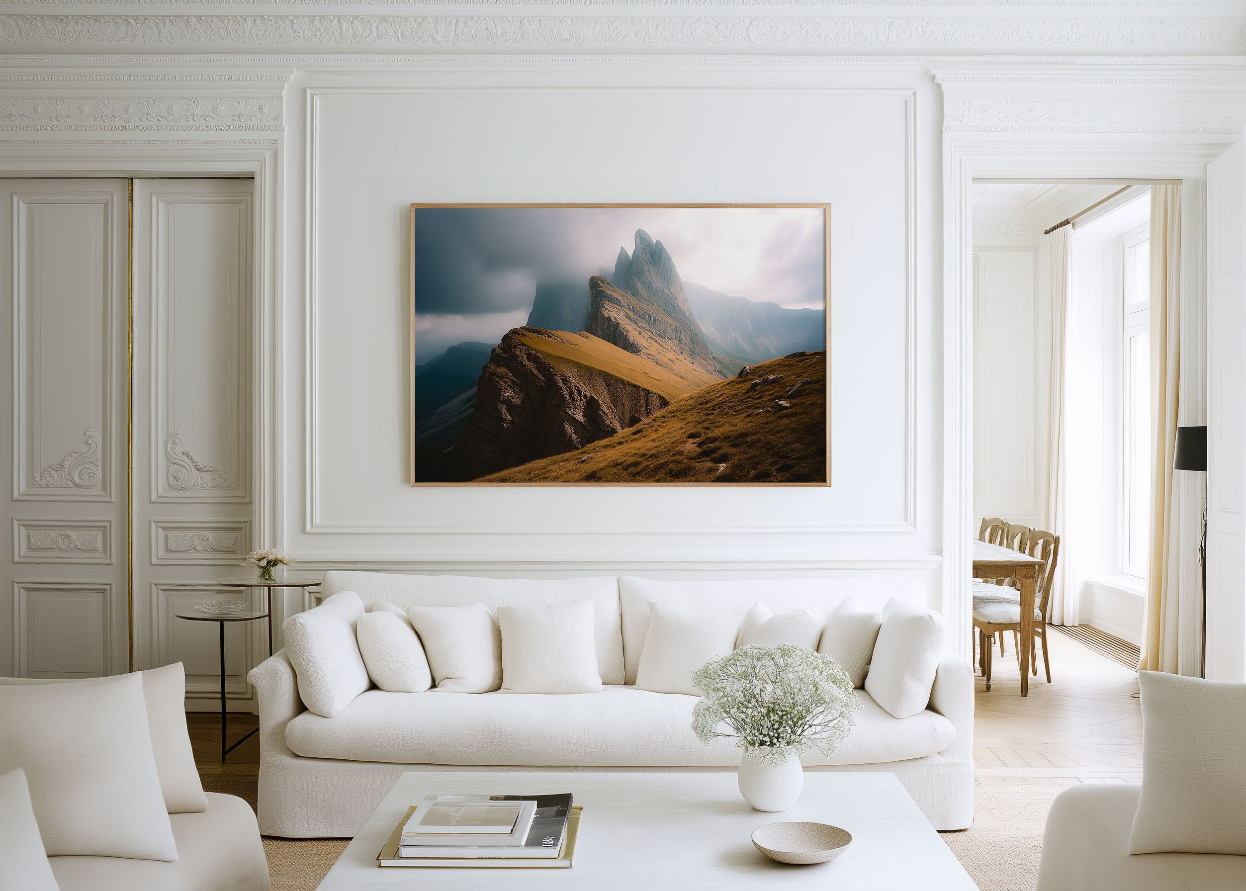Seceda Ridge Dolomites Wall Art – Italy Dramatic Alpine Mountain Landscape