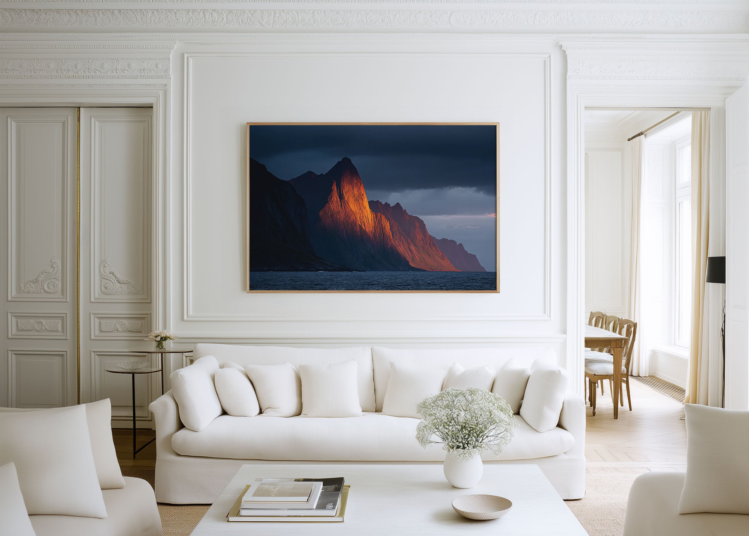 Segla Peak Senja Norway Wall Art Print | Arctic Mountain Coastal Landscape