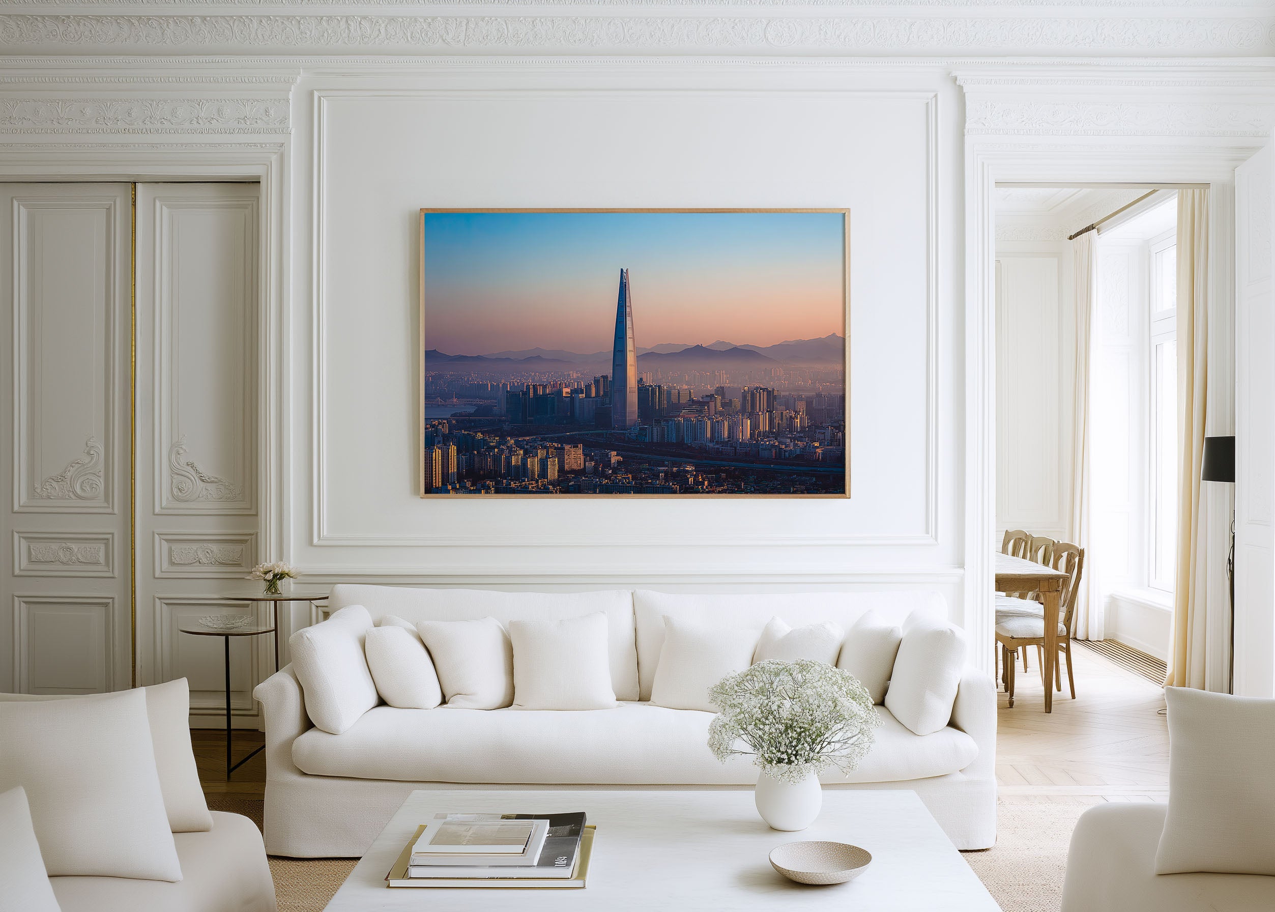 Seoul Lotte World Tower Wall Art Print | South Korea Skyline Sunset Cityscape Photography