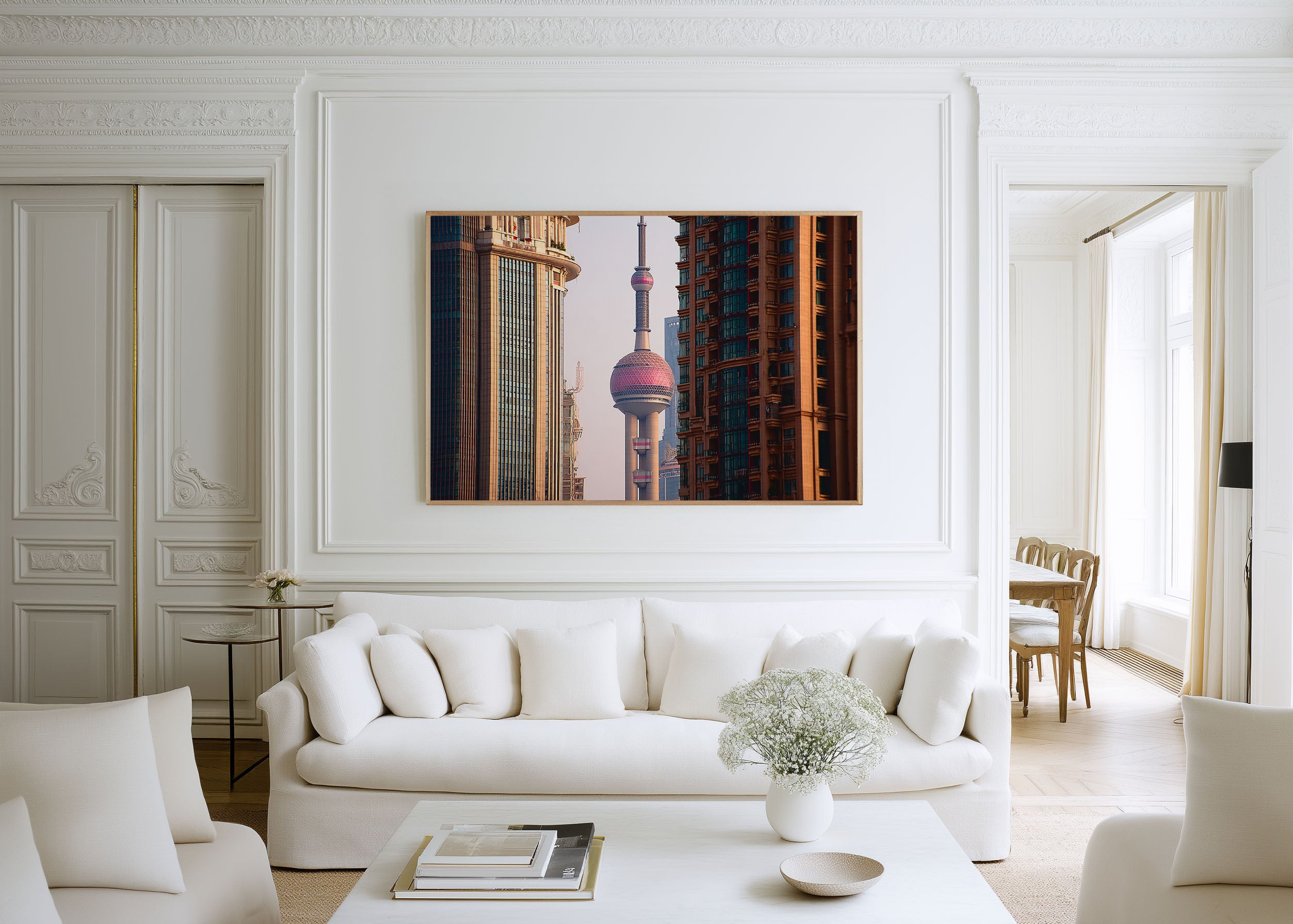 Shanghai Oriental Pearl Tower Wall Art Print | China Futuristic Skyline Cityscape Photography