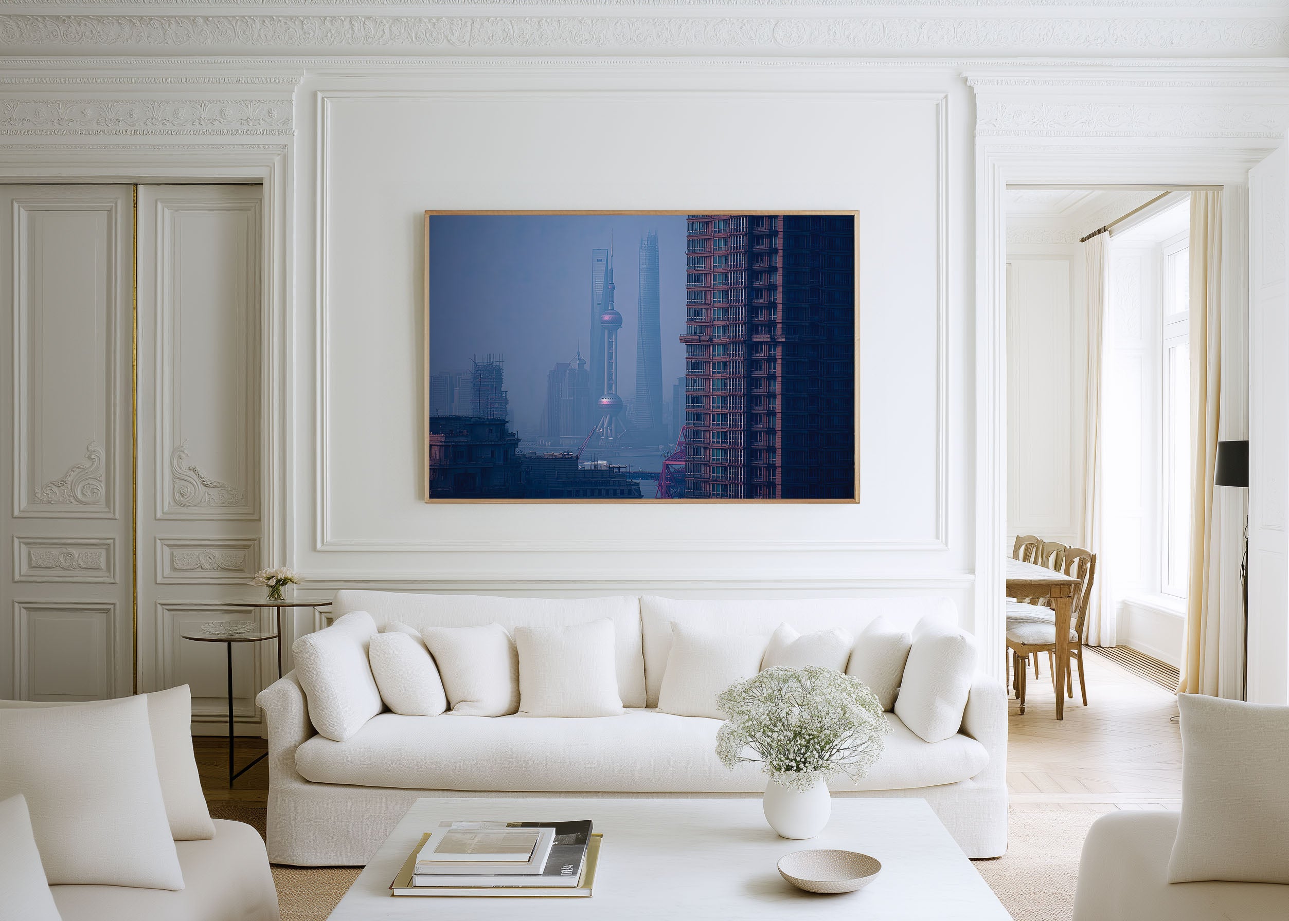 Shanghai Pudong Skyline Wall Art Print | Oriental Pearl Tower Modern China Cityscape Photography