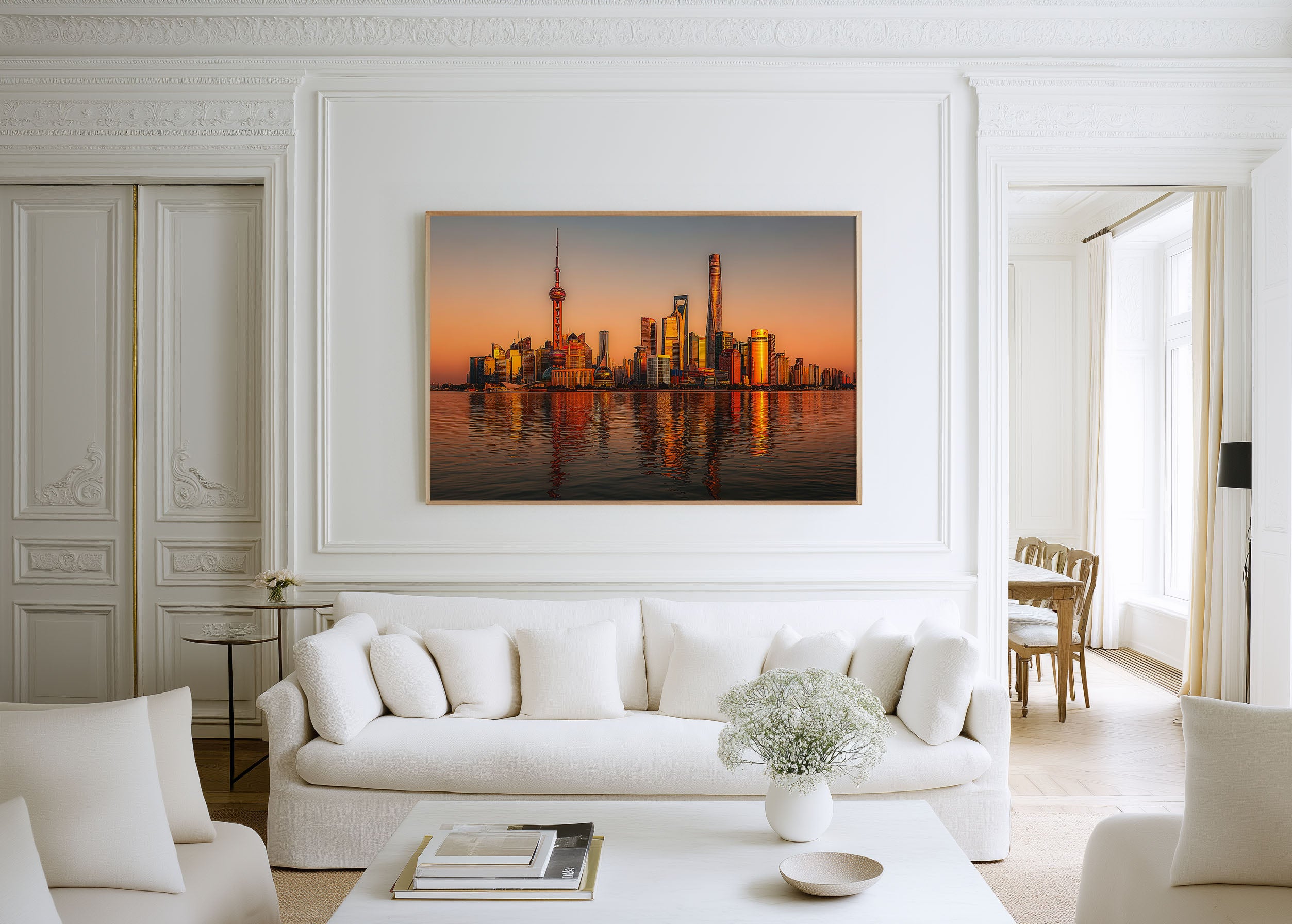 Shanghai Skyline Print – Pudong Lujiazui Wall Art