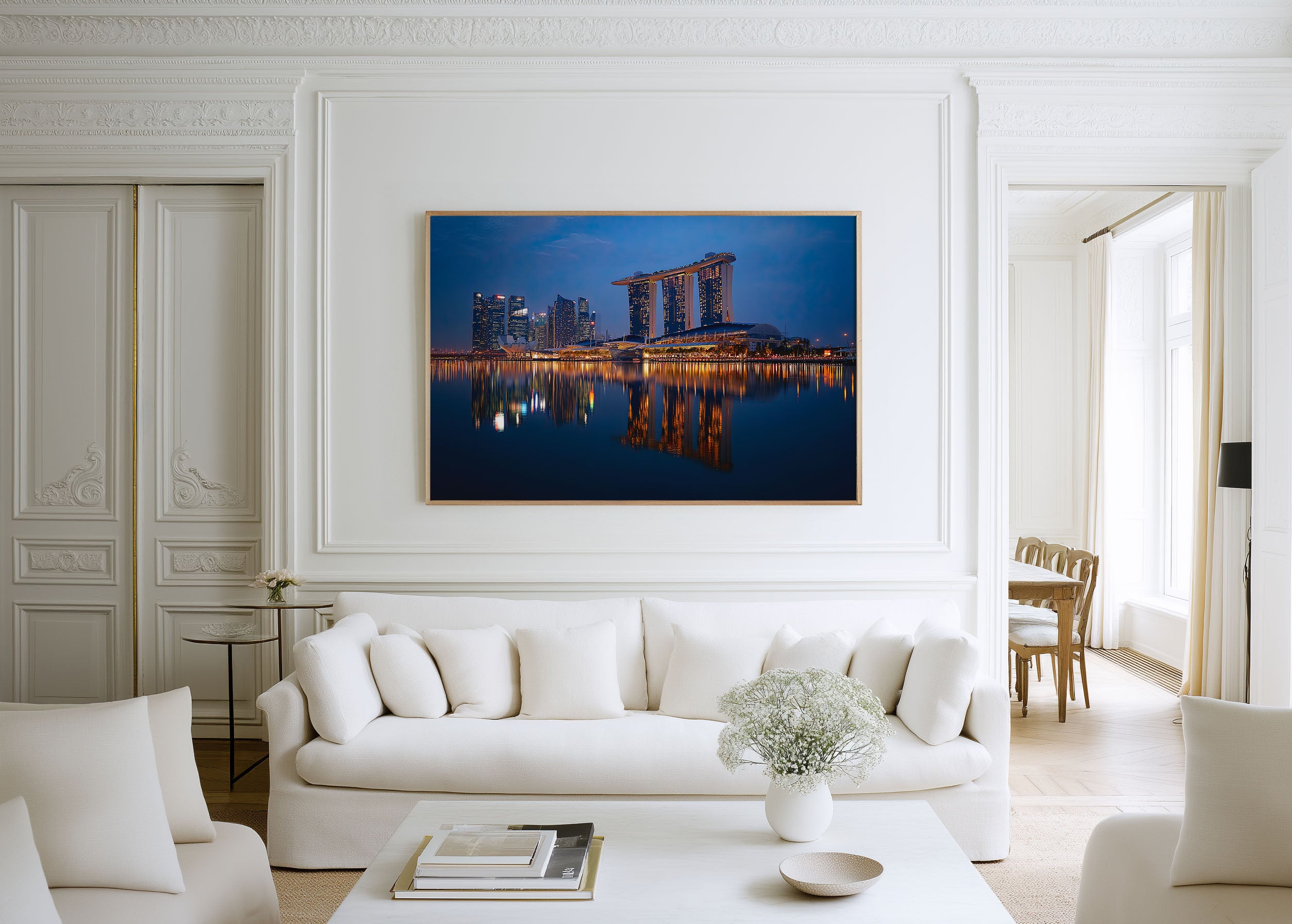 Singapore Marina Bay Sands Wall Art Print | Luxury Skyline Night Cityscape Photography