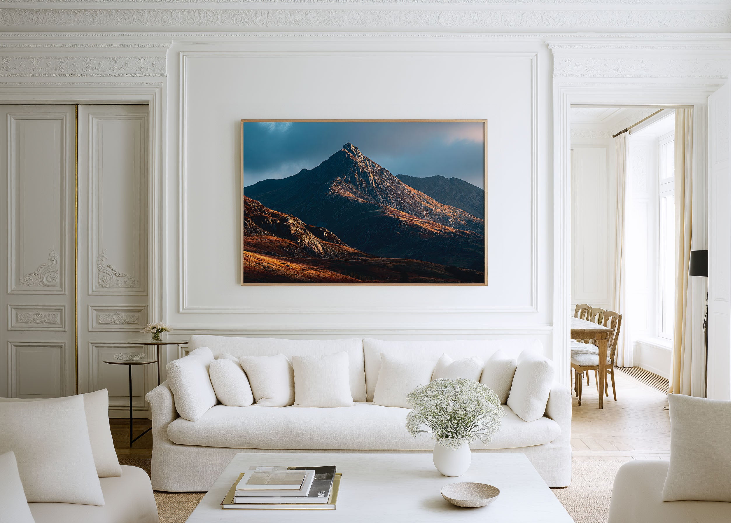 Snowdonia Mountain Wall Art Print – Wales Dramatic Peak Landscape