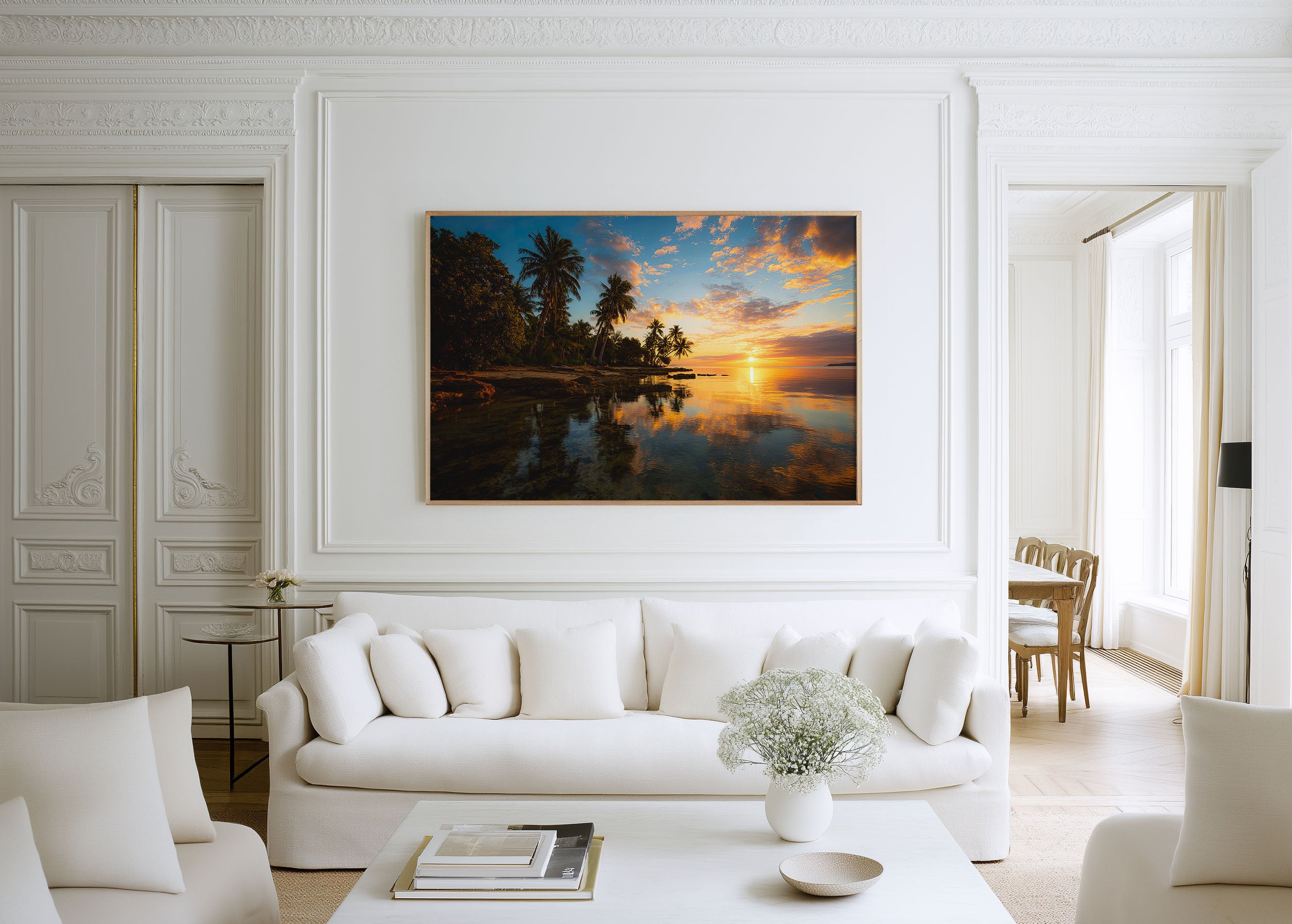 Solomon Islands Sunset Beach Wall Art Print | Tropical Ocean Paradise Photography