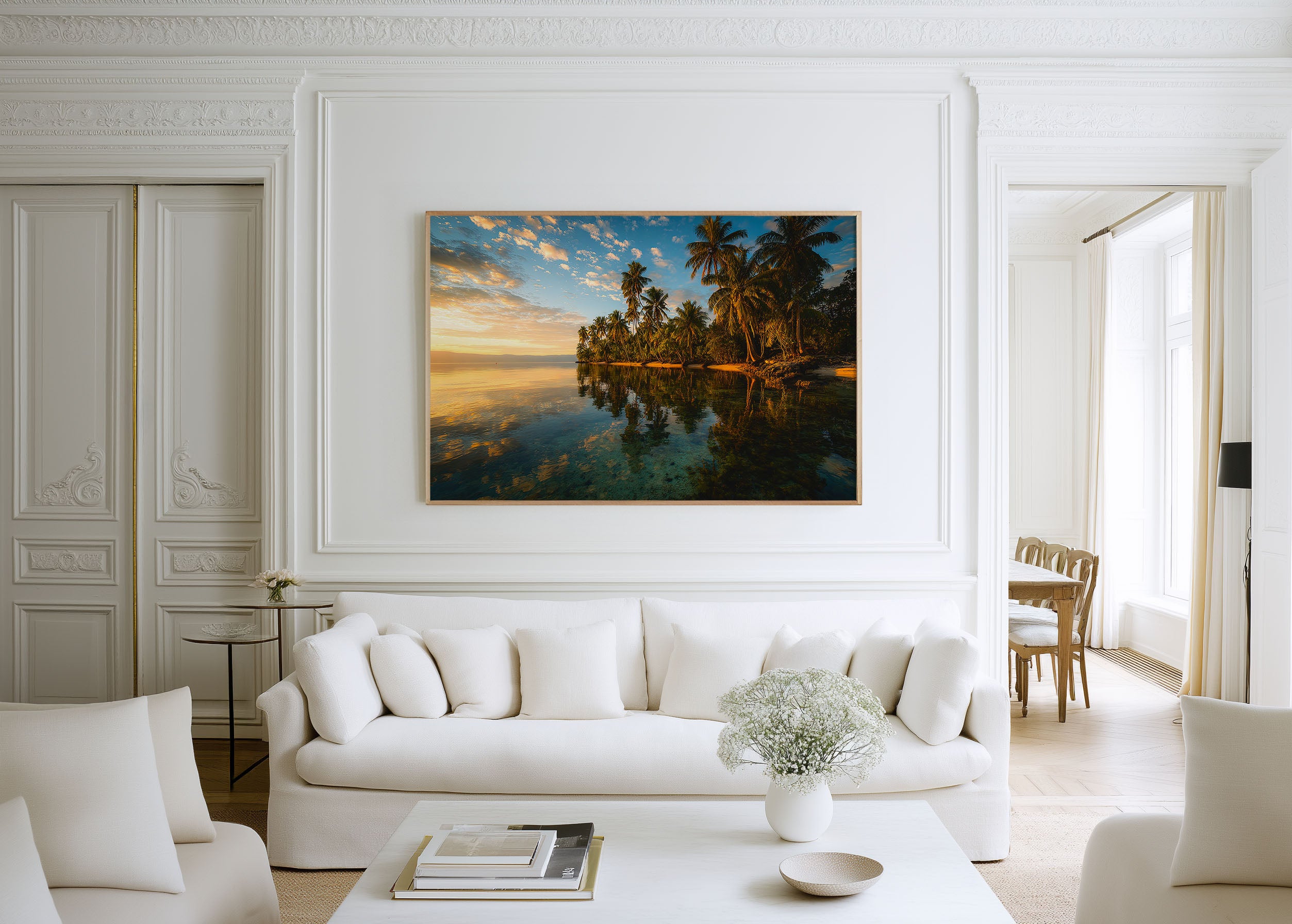 Solomon Islands Tropical Lagoon Wall Art Print | Palm Tree Island Paradise Photography