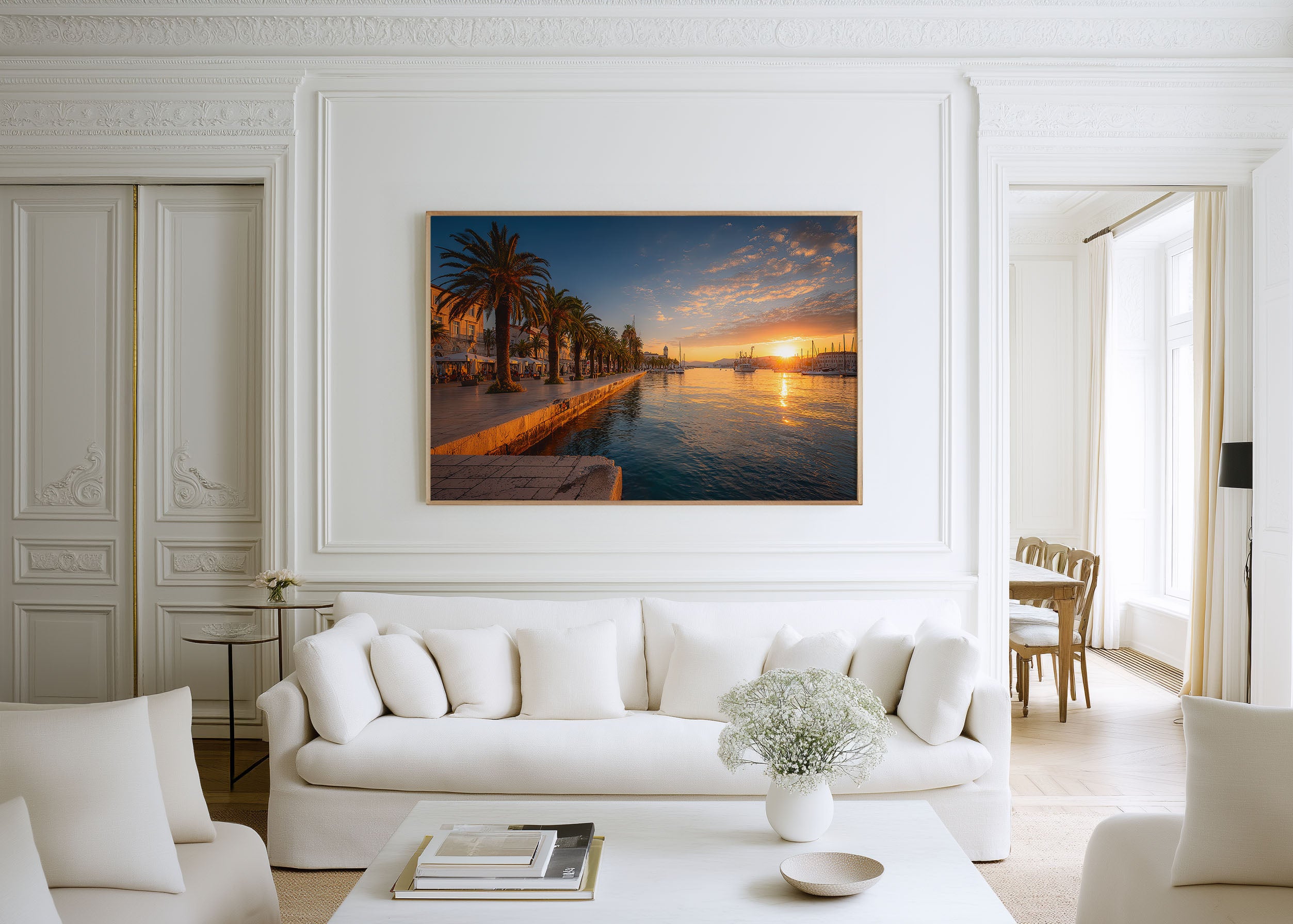 Split Waterfront Sunset Print – Croatia Coastal Wall Art
