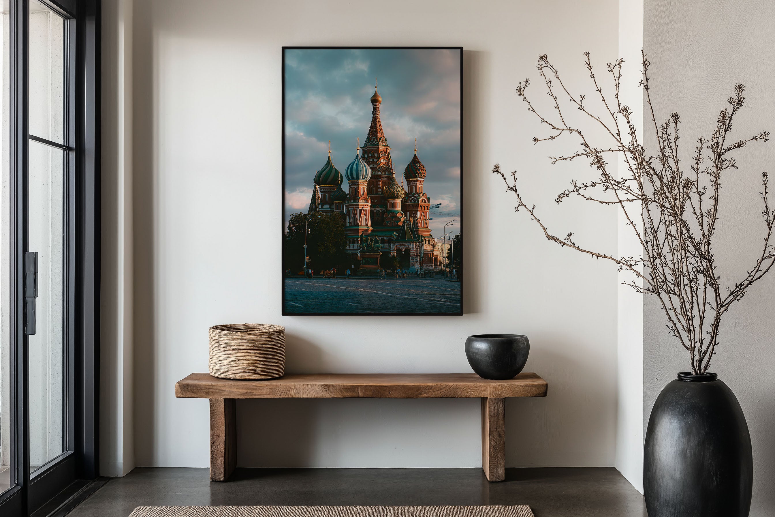 St Basil's Cathedral Wall Art Print | Moscow Red Square Russia Onion Domes Photography | Eastern Europe Travel Poster | Eclectic Bold Home Decor