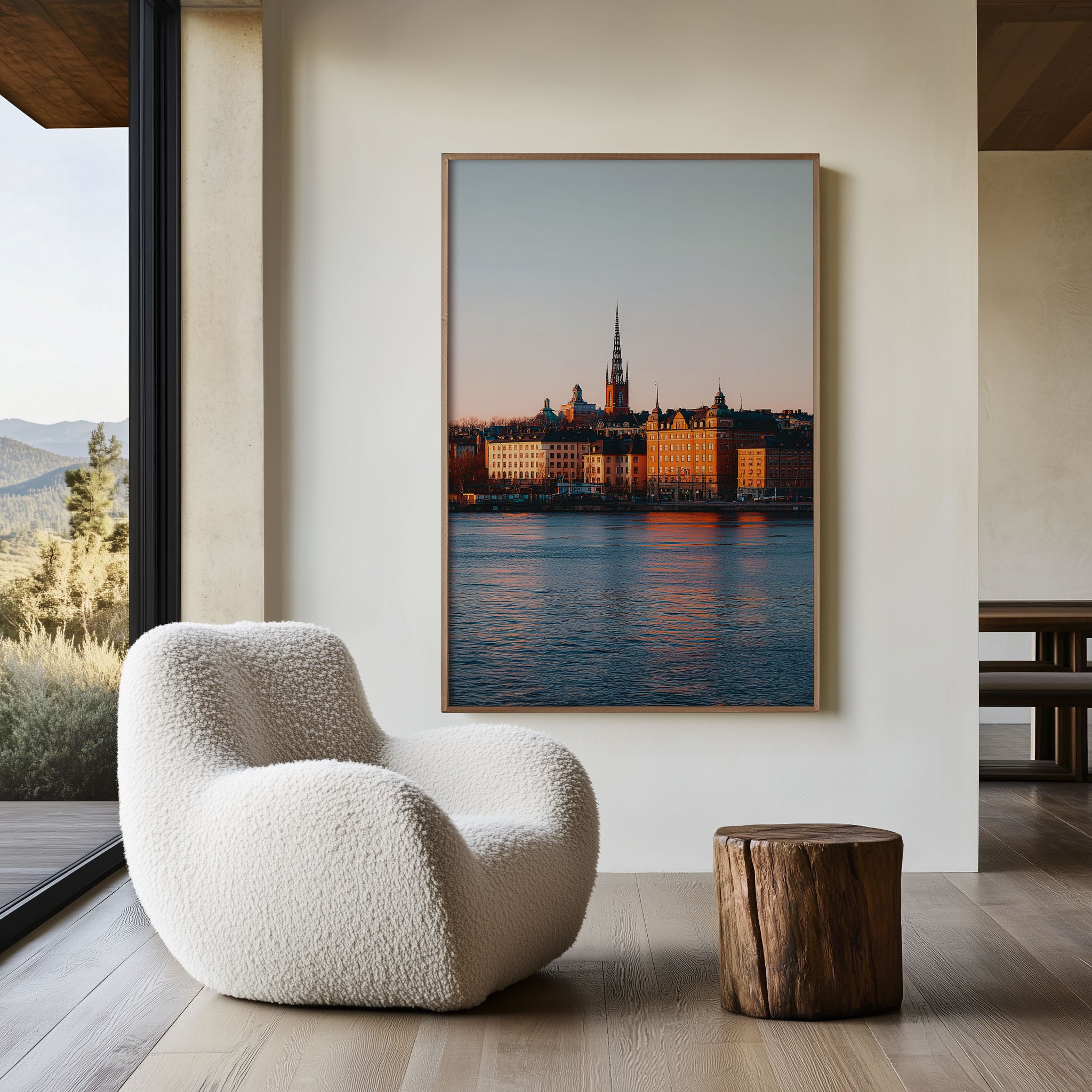 Stockholm Old Town Sunset Wall Art | Gamla Stan Sweden Print | Travel Photography Poster